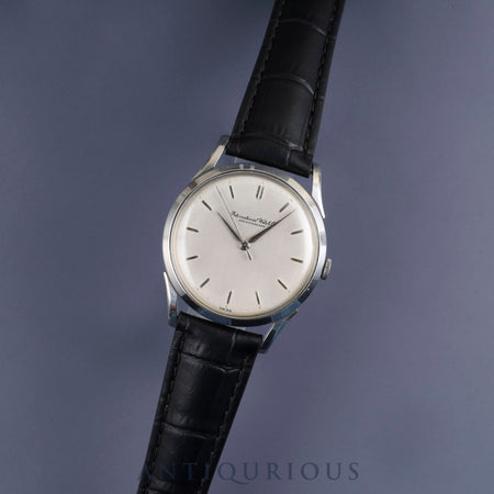 IWC オールドインター シャウハウゼン 手巻き Cal.89 SS 革 社外尾錠（SS）シルバー文字盤 オーバーホール済み アイダブリュシー