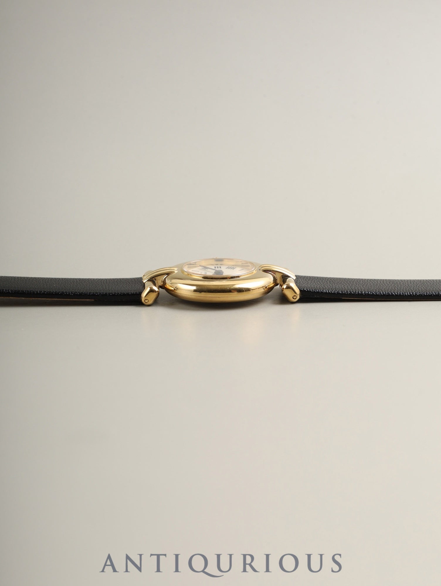 カルティエ マストコリゼ W1000653 / 1902 クォーツ SV925 革 純正ピンバックル（GP）アイボリーローマン文字盤 カルティエブティックにてコンプリートサービス済み