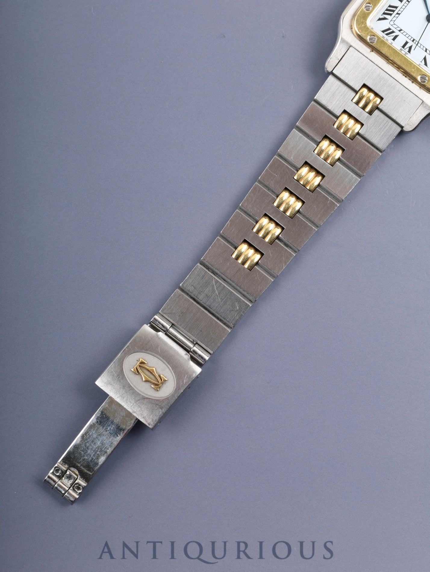 カルティエ サントス カレ LM 2961 自動巻き Cal.ETA2671 SS/YG SS/YG ホワイトローマン文字盤 オーバーホール済み