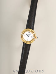 Cartier Must Trinity W1010844 / 2735 Quartz SV925 Leather Genuine Deployant Buckle (GP) Exploding Arabic Dial (SWISS marking) Complete Service (Full Maintenance) completed at Cartier Boutique