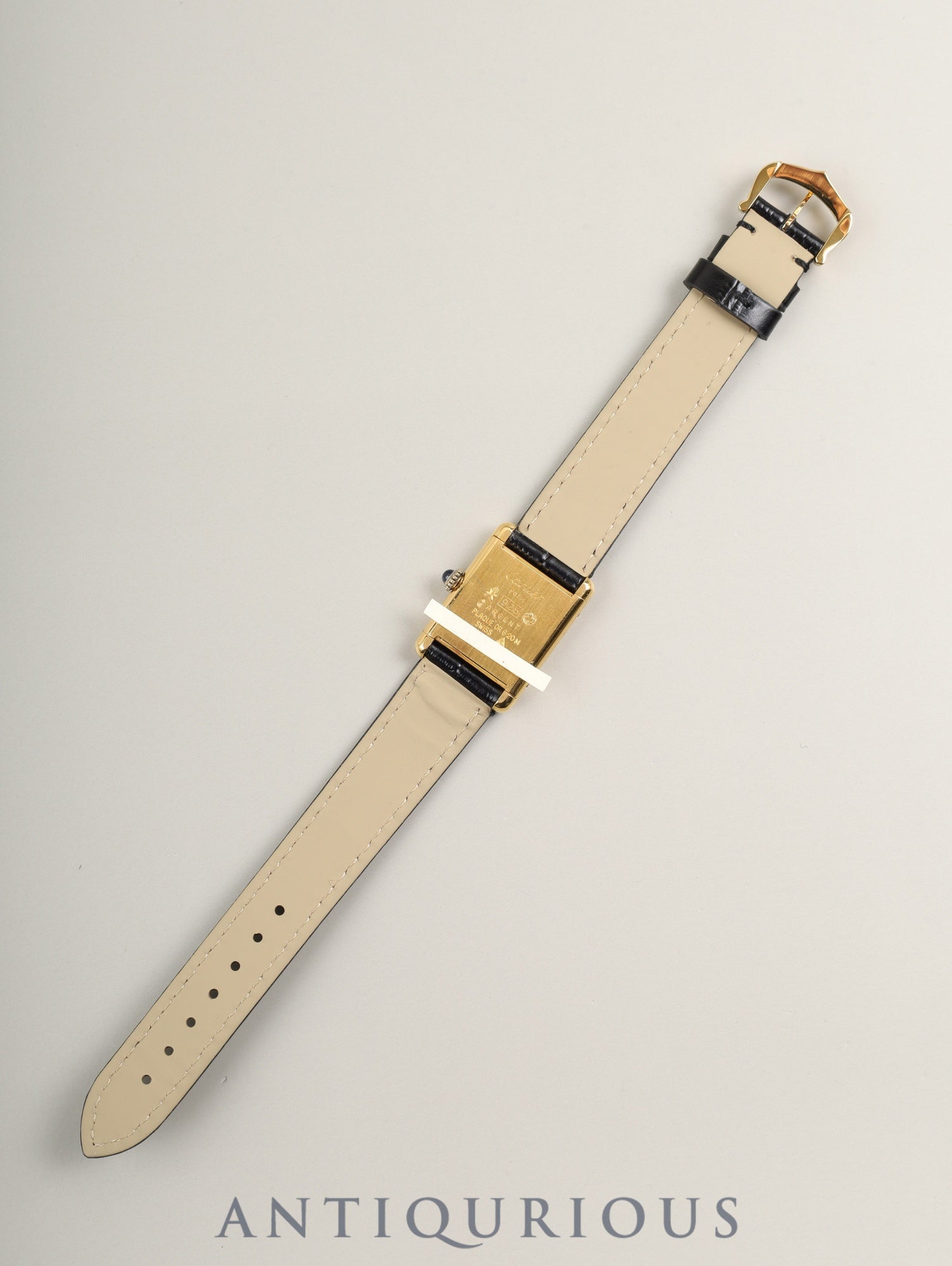 カルティエ マストタンク SM 手巻き Cal.78-1/ETA2512 SV925 純正尾錠（GP） アイボリーローマン文字盤（SWISS表記）オーバーホール済み