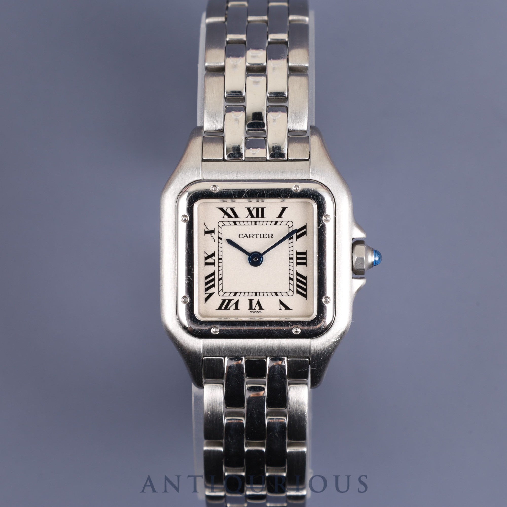 Cartier Panthere SM W25033P5 / 1320 Quartz Cal.157 SS White Roman Dial Overhauled