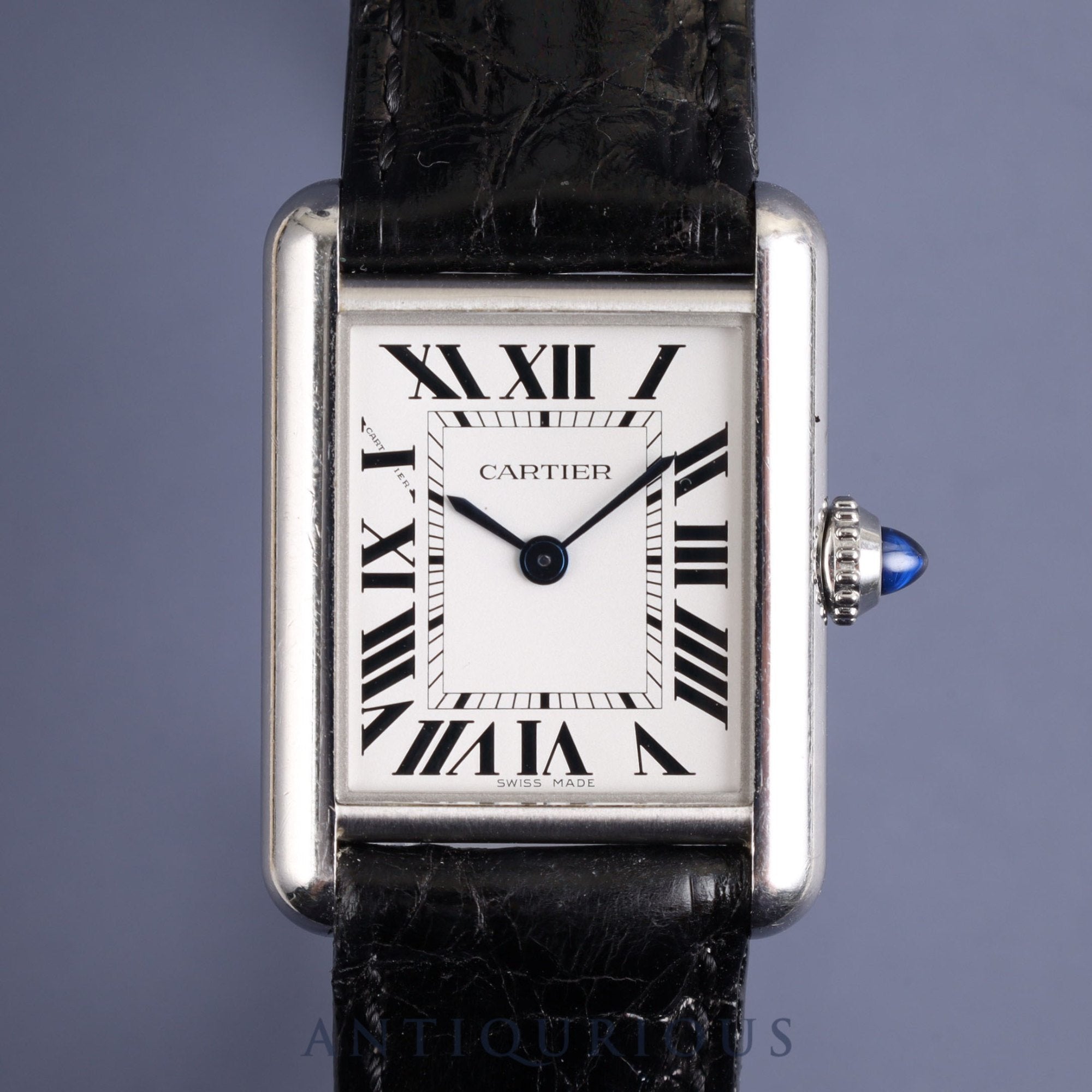 Cartier Tank Must SM WSTA0060 / 4367 Quartz Cal.157S SS Leather Genuine Buckle (SS) Silver Roman Dial Overhauled