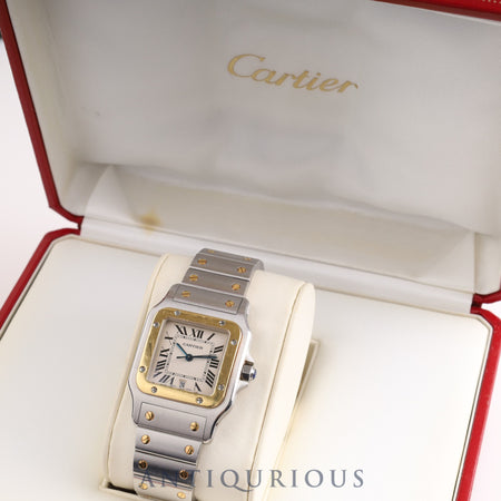 CARTIER カルティエ SANTOS GALBEE サントスガルベLM W20011C4 クォーツ SS/YG SS/YG ホワイト文字盤 箱