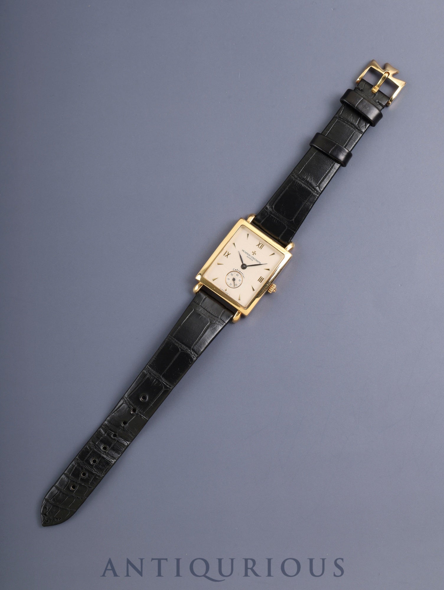 ヴァシュロン・コンスタンタン ヒストリーク キャビノチェ 91001/000G-7 手巻き Cal.1017 750YG 純正革ベルト 純正ピンバックル（750YG） アイボリー文字盤（σダイアル）箱 保証書（2006年） ケース 冊子  オーバーホール済み