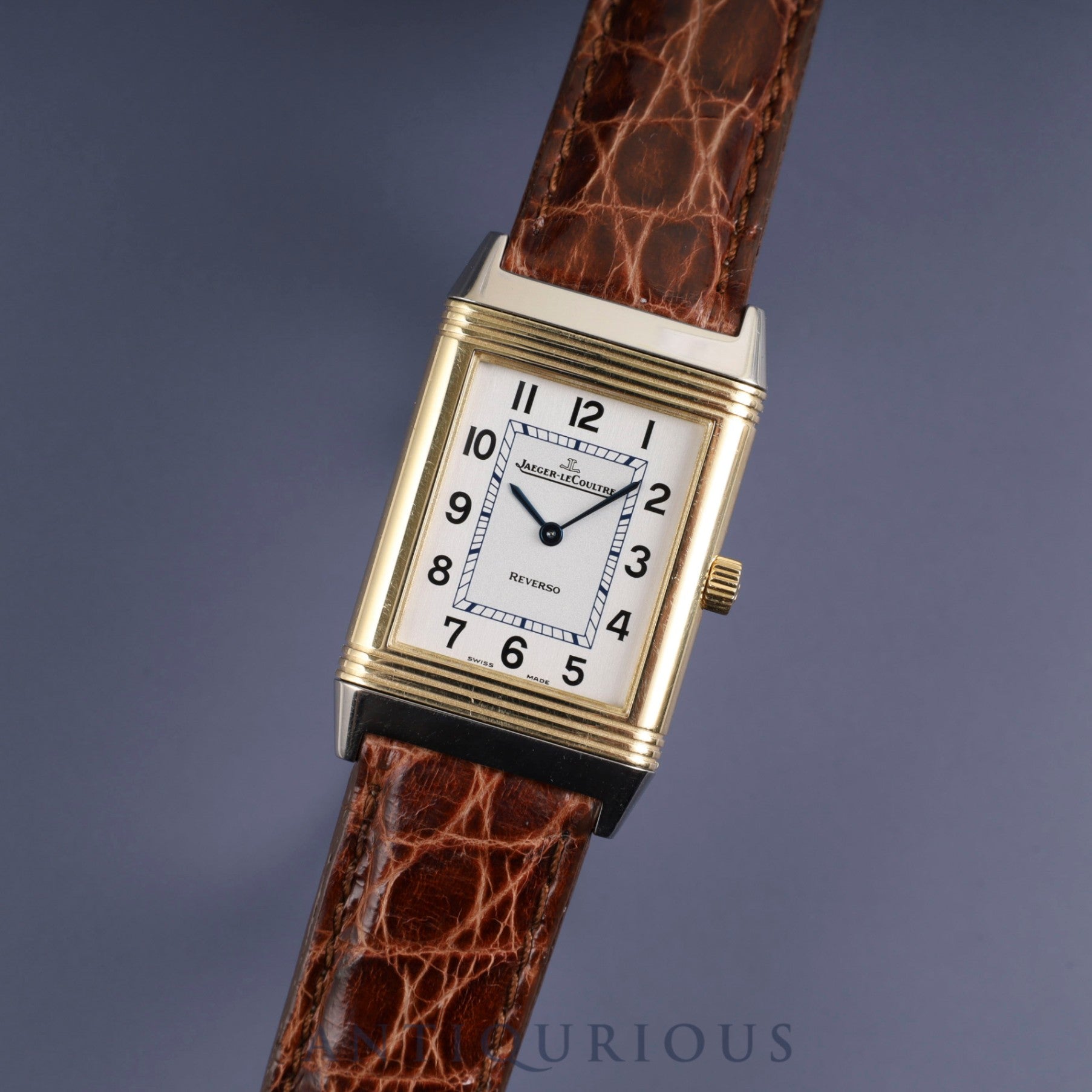 ジャガー・ルクルト レベルソ クラシック 252.5.86 手巻き Cal.846/1 SS/YG 革 純正バックル（SS） シルバーアラビア文字盤 オーバーホール済み