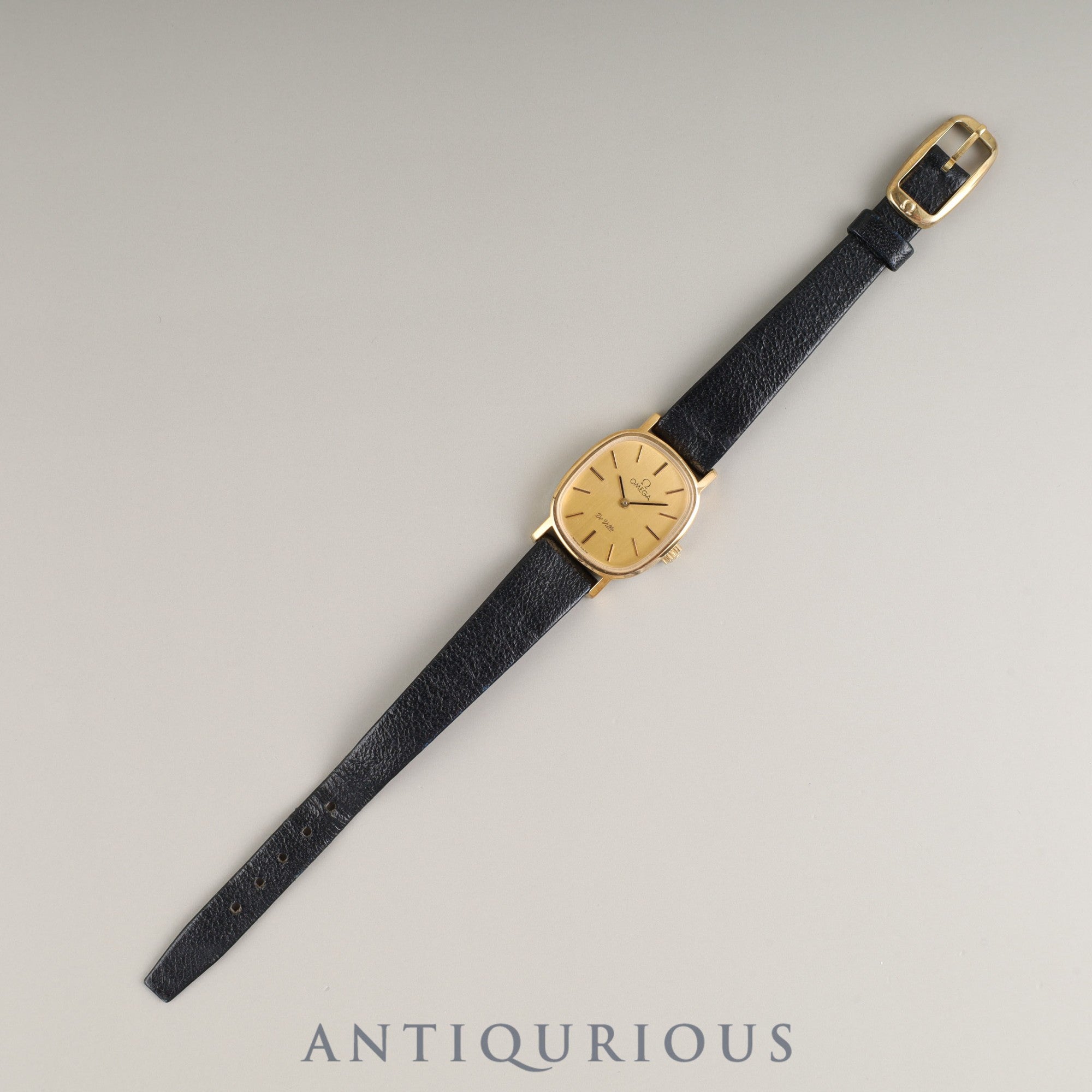 Omega De Ville manual winding Cal. 625 GP genuine leather strap genuine buckle (GP) gold dial overhauled
