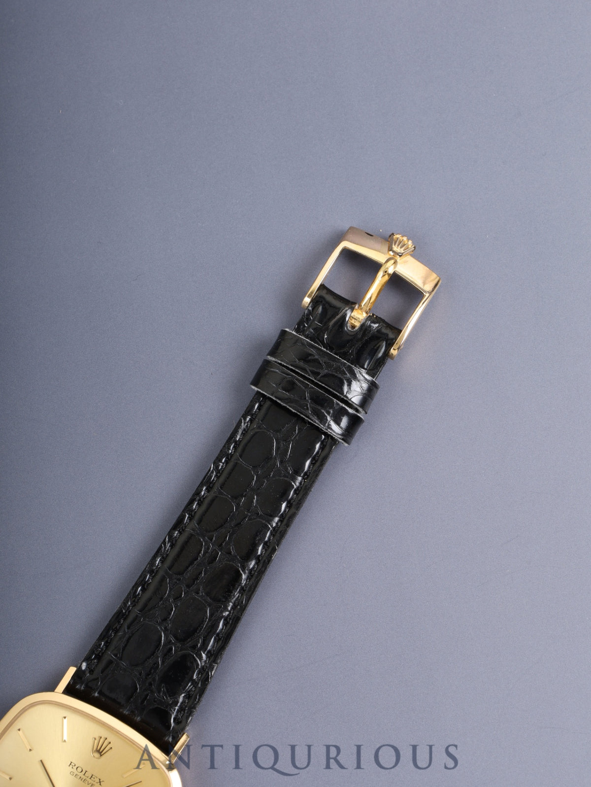 ロレックス チェリーニ 4114/5 手巻き Cal.1601 750YG 革 純正ピンバックル（GP）シャンパン文字盤（SWISS表記）42番台（1974年）オーバーホール済み