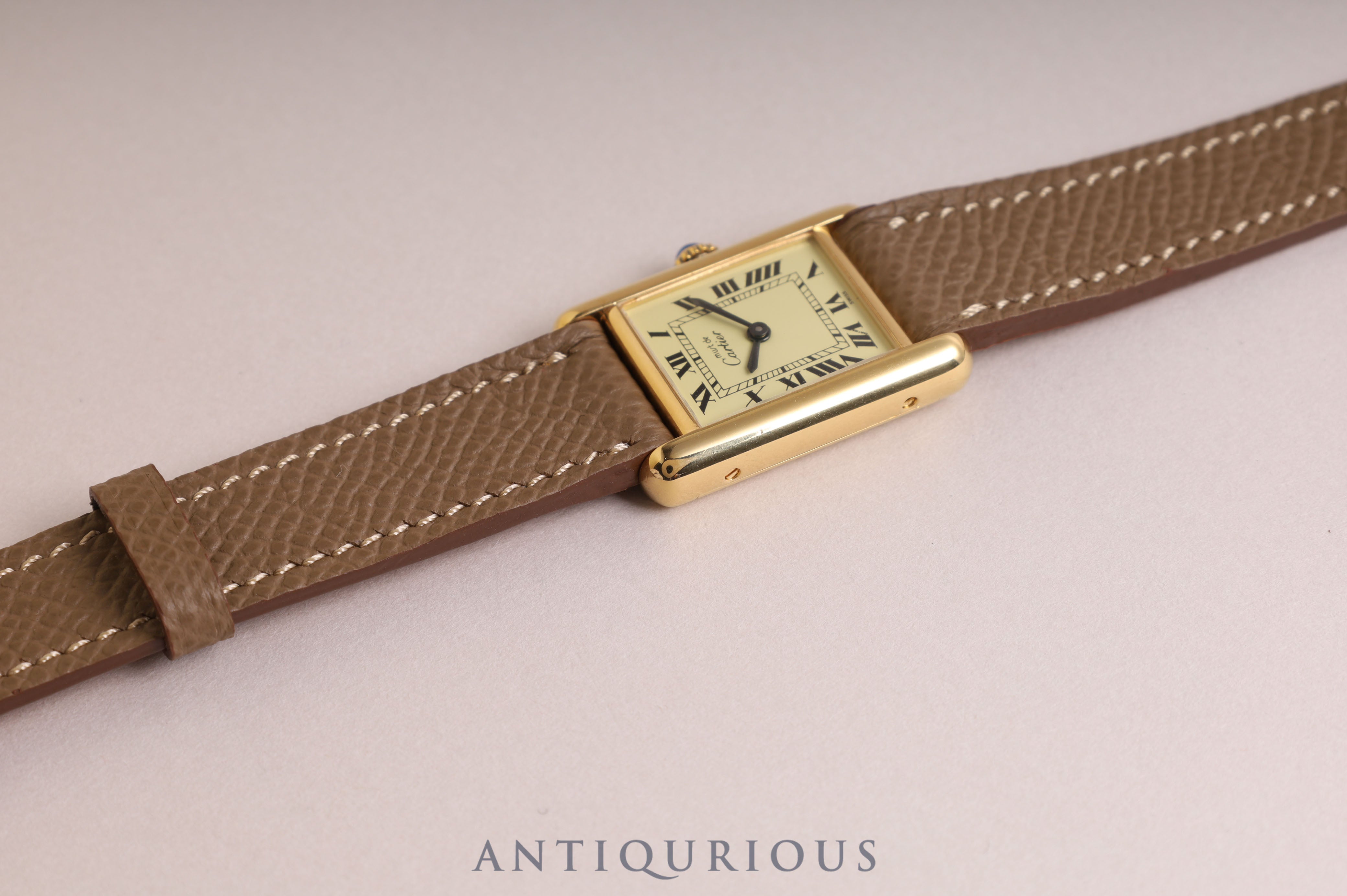 Cartier Must Tank SM Manual Winding Ivory Roman Dial