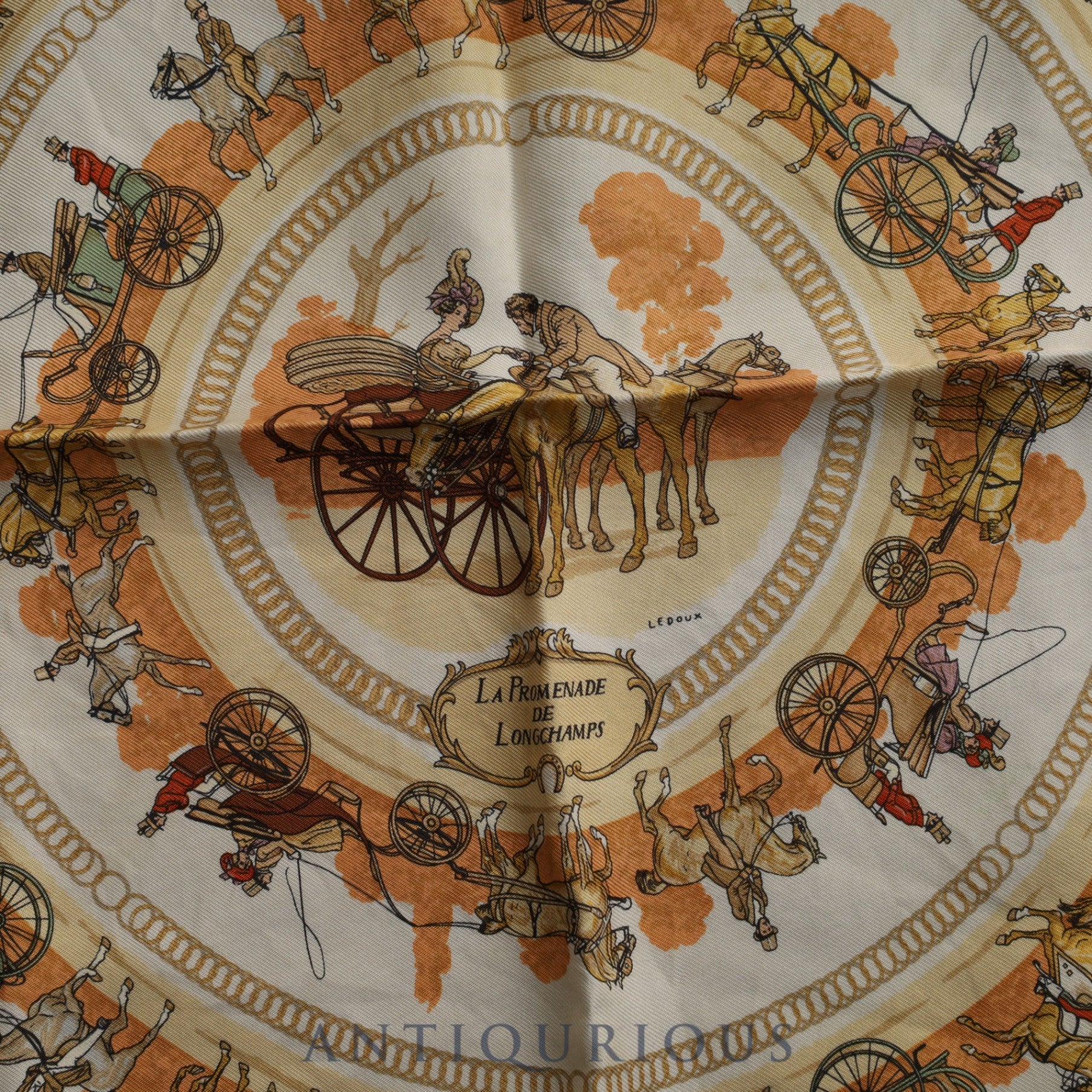 エルメス スカーフ カレ45 ロンシャンへの散歩 SILK100% | 東京銀座の