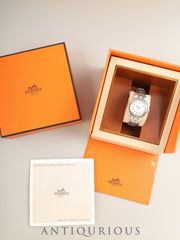 エルメス クリッパー CL4.210 クォーツ SS SS ホワイト文字盤 箱 冊子 オーバーホール済み