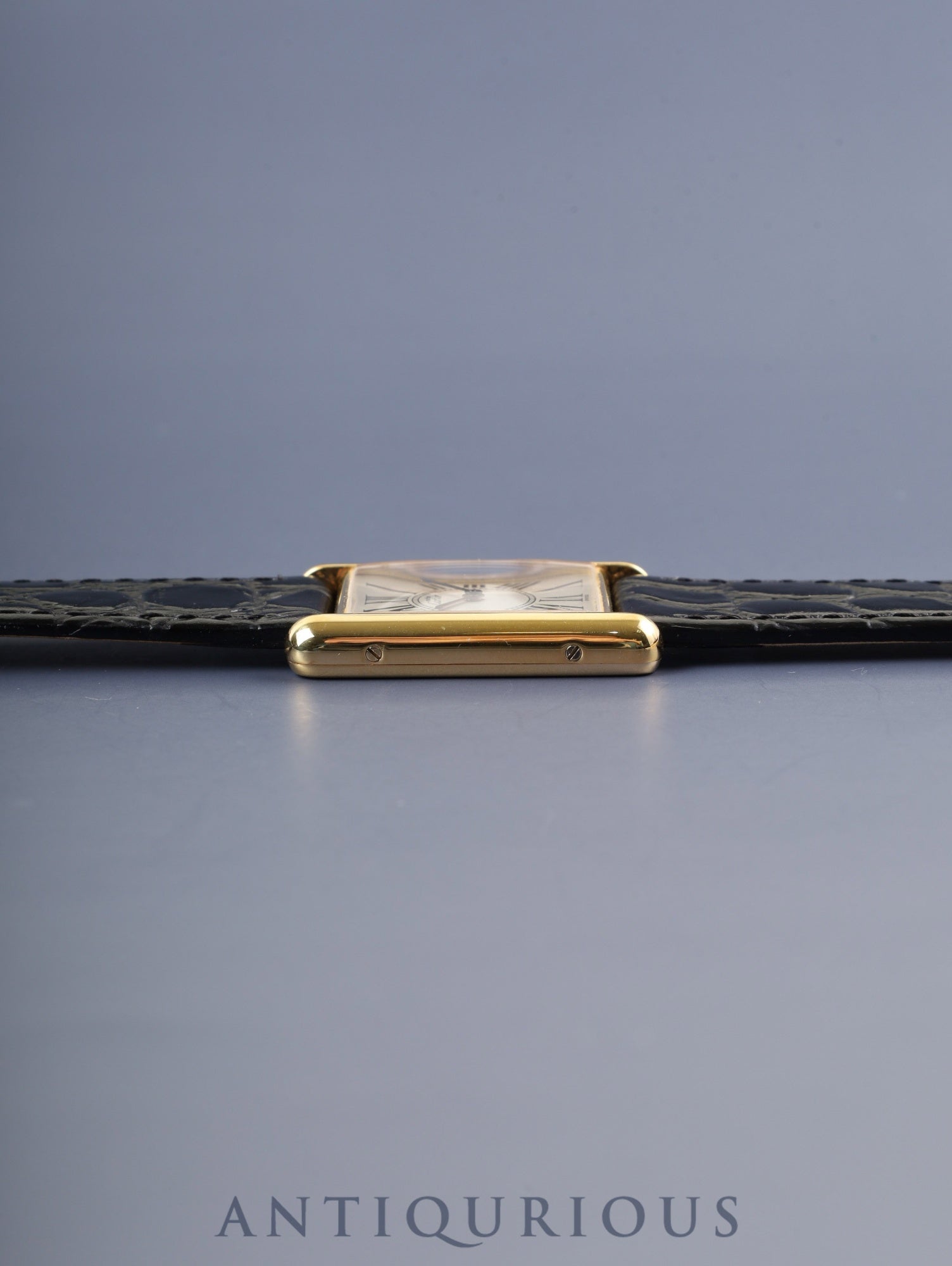 カルティエ マストタンク LM 590005 クォーツ Cal.90 SV925 革 純正尾錠（GP）オパラン文字盤 オーバーホール済み   新品仕上げ済み