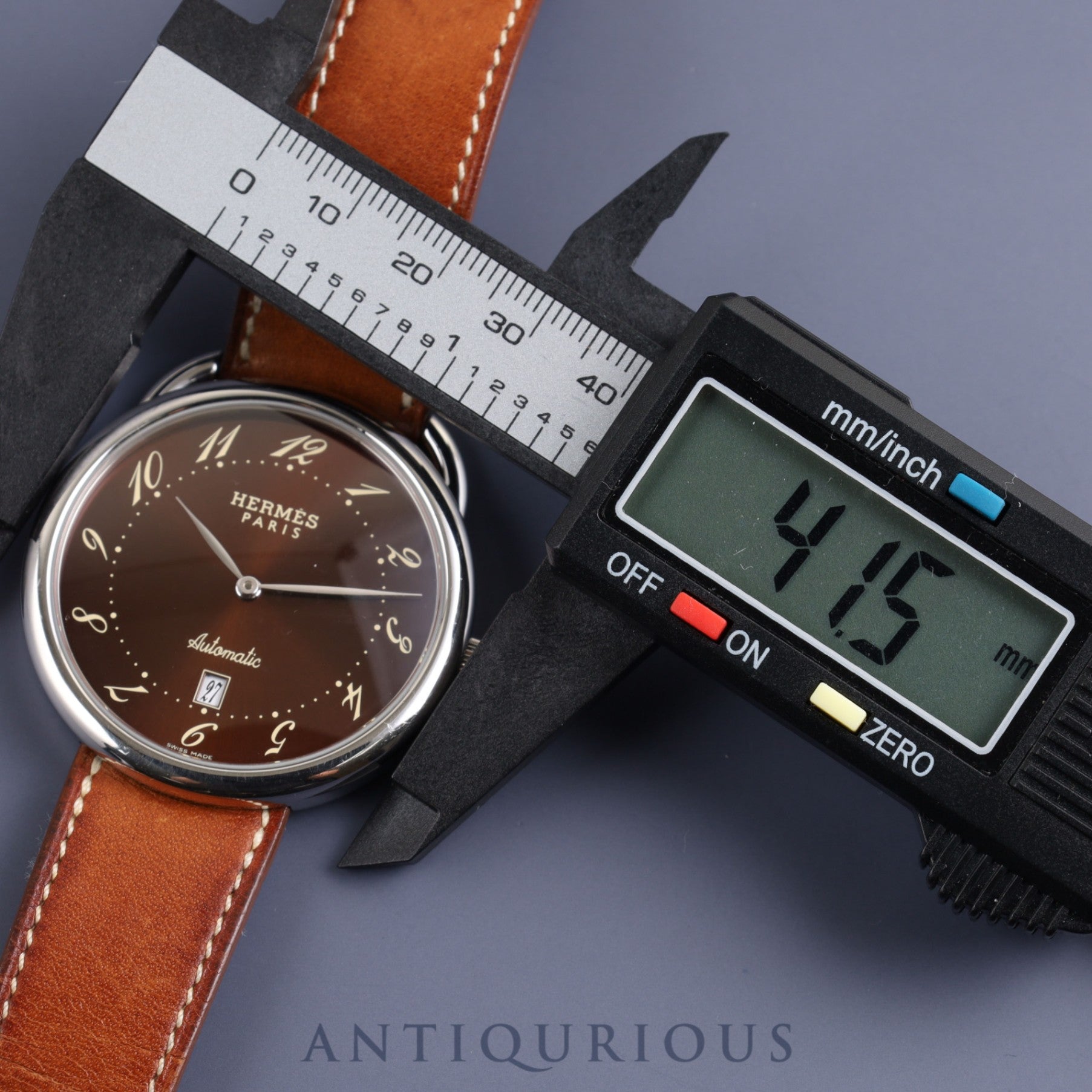 Hermes Arceau AR4.810 Automatic SS Genuine leather strap Genuine buckl |  東京銀座のヴィンテージウォッチ専門店 - ANTIQURIOUS