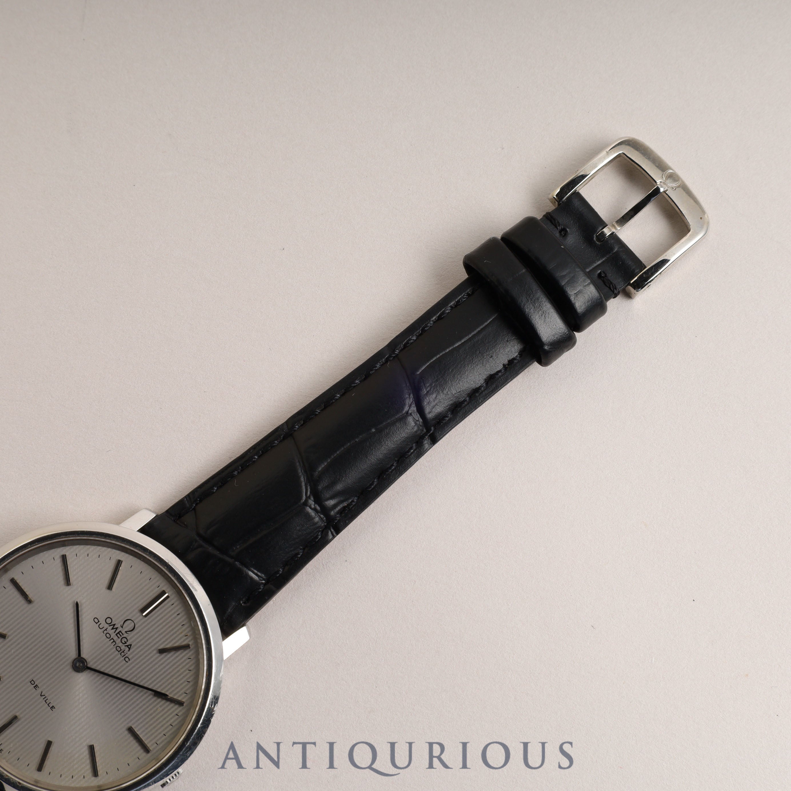 通販国産美品 OMEGA De Ville オメガ デビル Ref.151.0039 cal.711 自動巻き シルバー文字盤 1968年-1970年製 スイス製 純正革ベルト メンズ腕時計 デビル