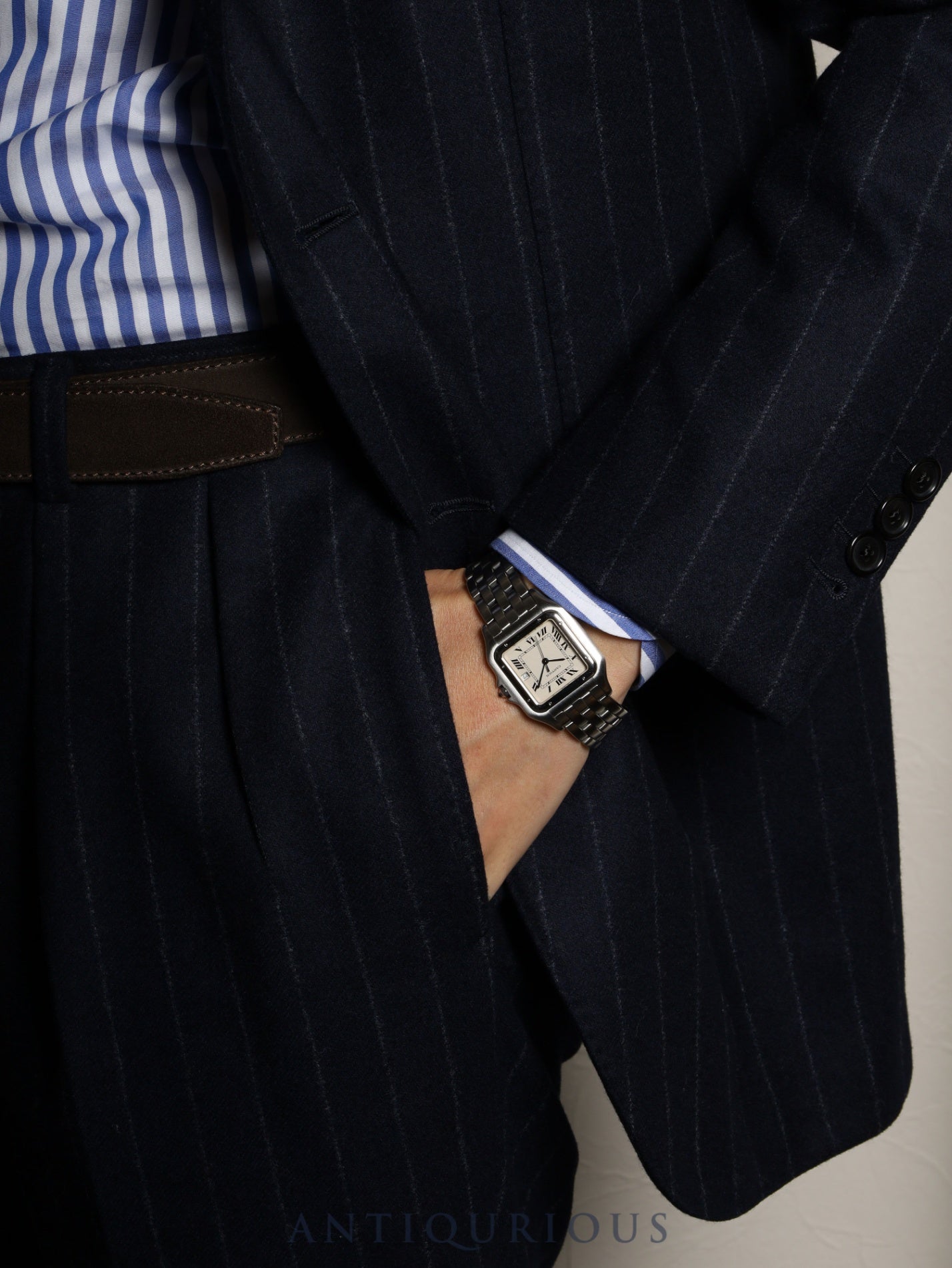 Cartier Panthère LM W25032F5 / 130 000 C Quartz Cal.87.04 Stainless Steel White Roman Dial Overhauled