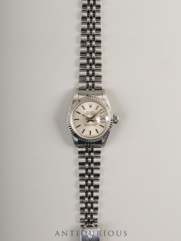 ロレックス デイトジャスト 69174 レディ 自動巻き  Cal.2135 SS/WG SS シルバー文字盤 N番（1991年） オーバーホール済み