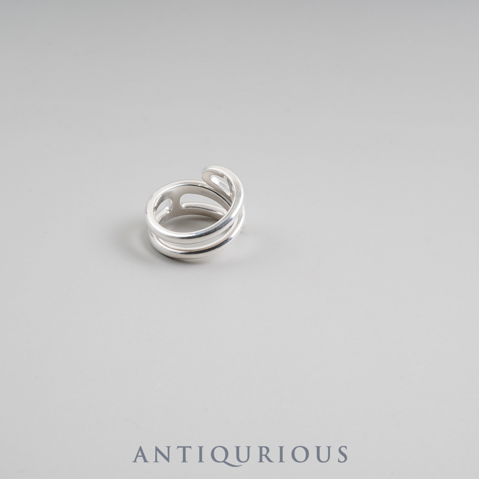 HERMÈS シルバー 　シェーヌダンクル　53 エルメス リング シェーヌダンクル ツイスト スターリングシルバー #53