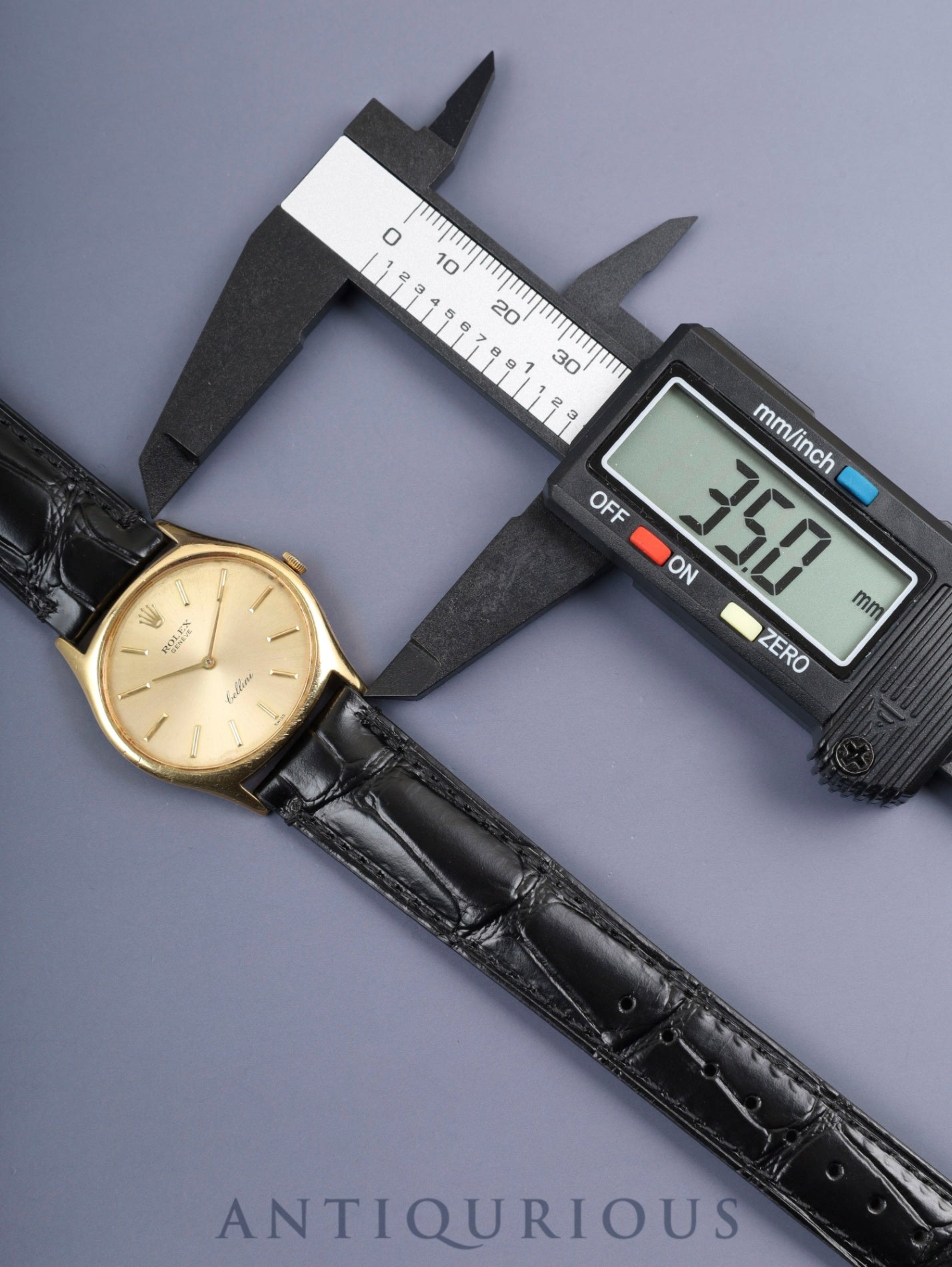 ロレックス チェリーニ 3809 手巻き Cal.1600 750YG 革 純正尾錠（GP） シャンパン文字盤 30番台（1970年）オーバーホール済み