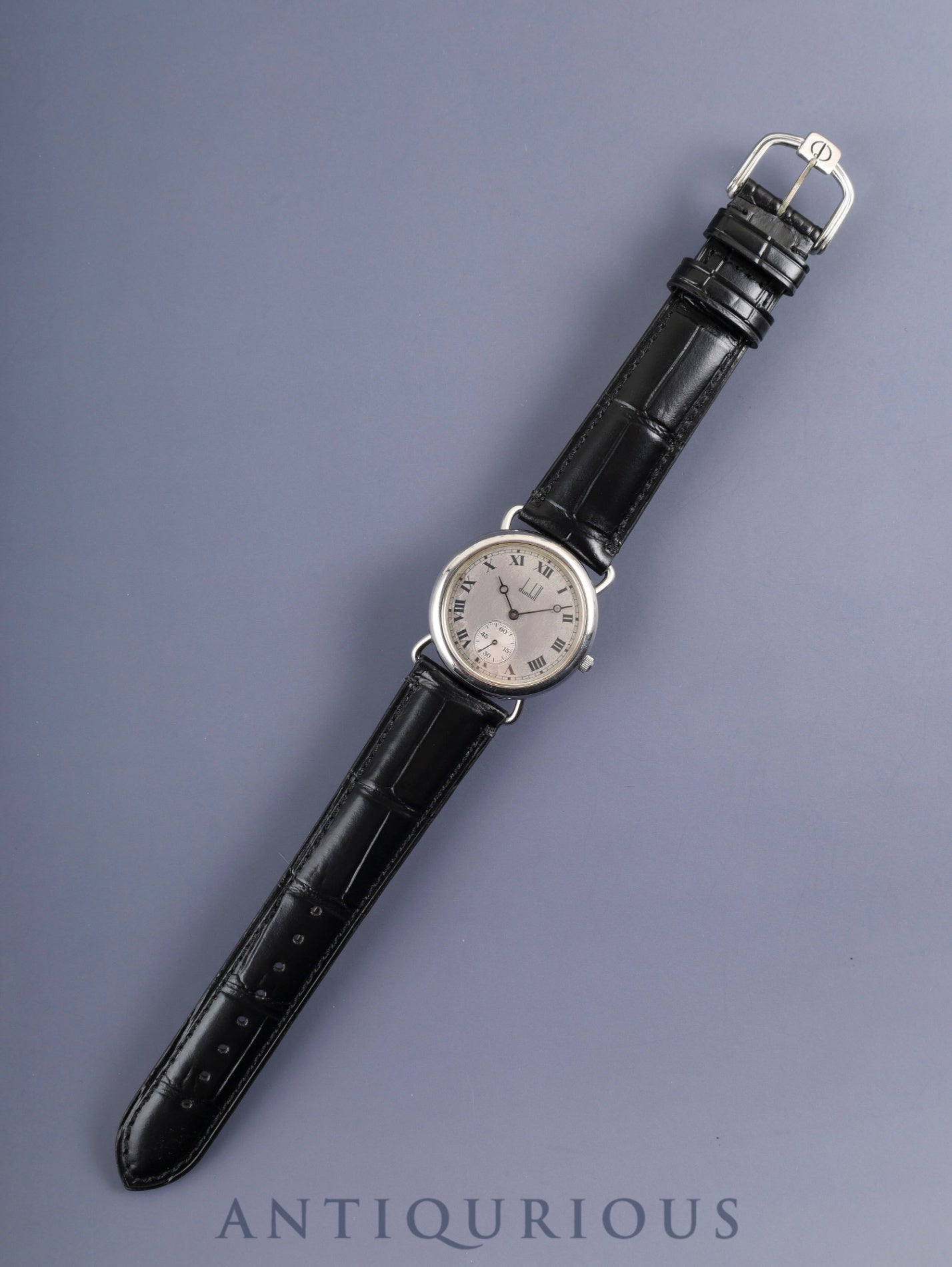 ダンヒル センテナリー スモールセコンド 手巻き SS 革 純正尾錠（SS