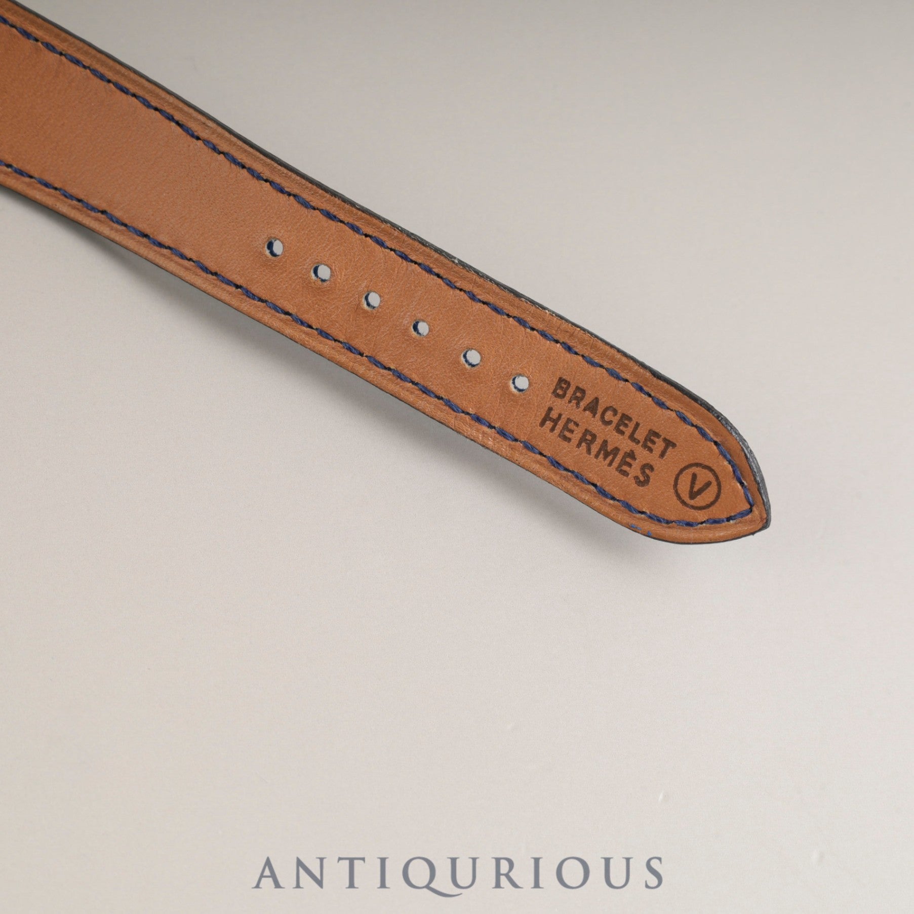 Hermès Medor 11.01 Quartz Cal. 976.001 GP Genuine Leather Strap (◯V Stamp: 1992) Genuine Buckle (GP) White Dial Overhauled