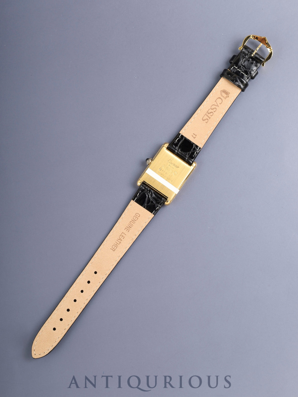 カルティエ マストタンク LM 6 手巻き Cal.78-1 SV925 革 純正ピンバックル（GP）ラピスラズリ文字盤（SWISS表記）オーバーホール済み 新品仕上げ済み