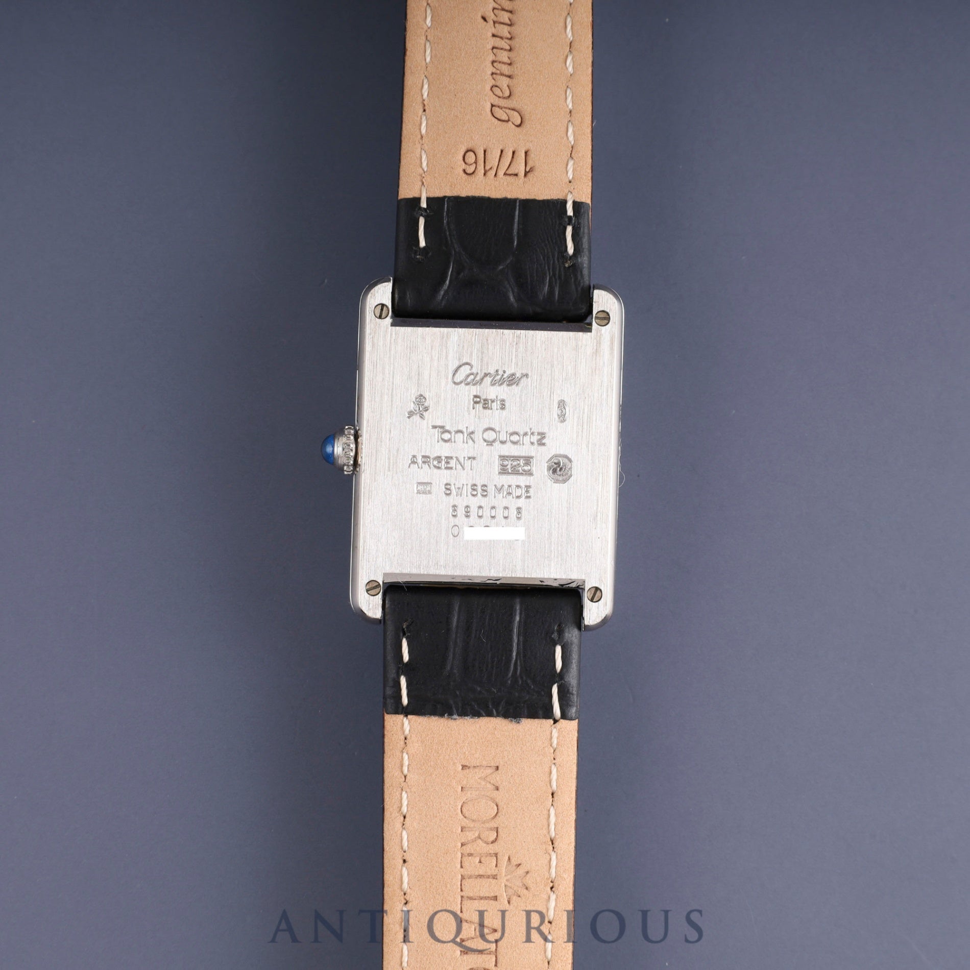 Cartier Must Tank LM W1001443 / 690006 Quartz Cal.90 SV925 Leather Genuine buckle (SS) White Roman dial Box Booklet Warranty (1994) Overhauled