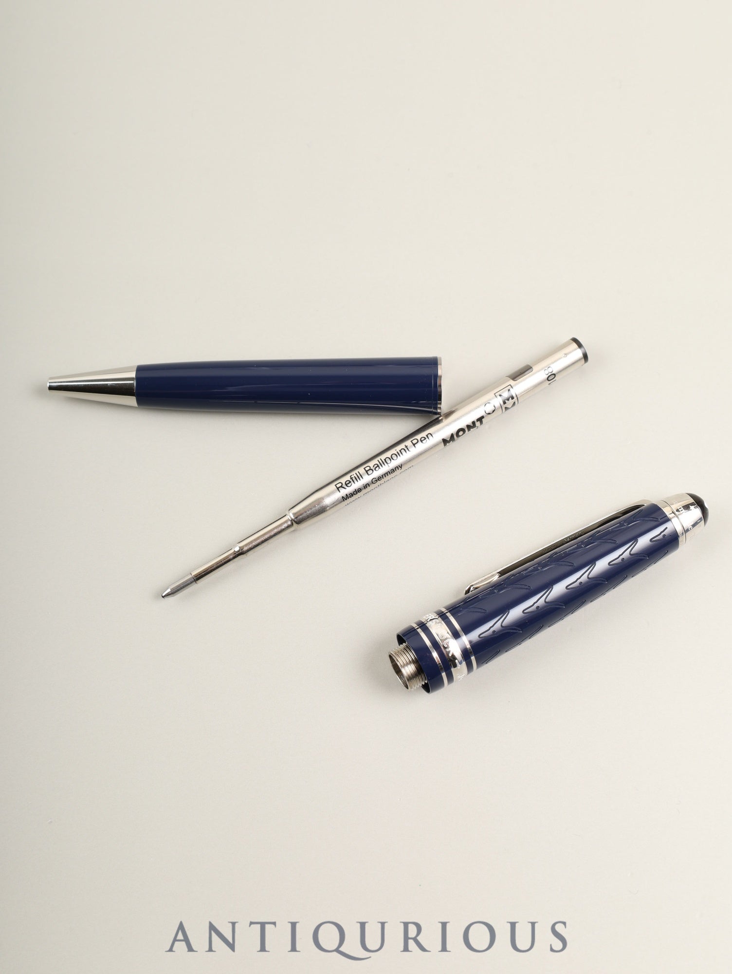 Montblanc Ballpoint Pen Meisterstück Le Petit Prince Special Edition Navy x Silver Twist-Action Box Case Booklets Warranty (2023) Unused Genuine Refill