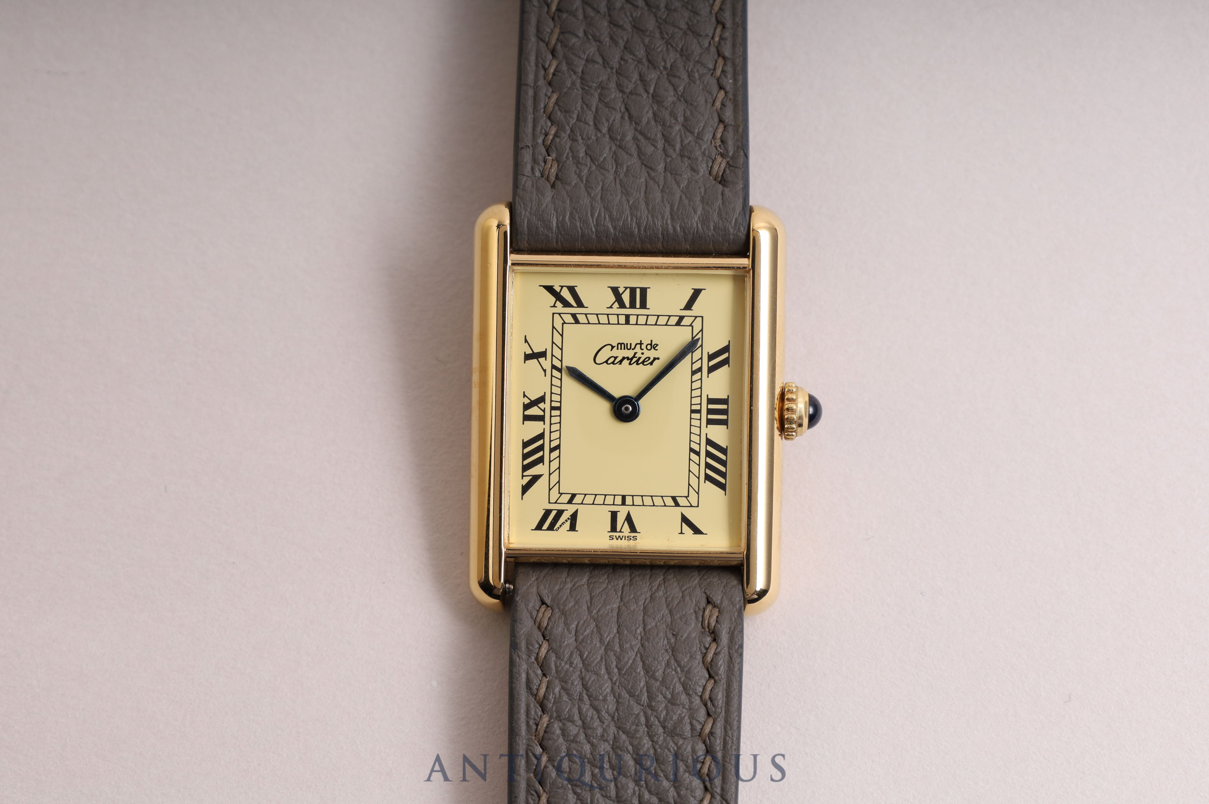 Cartier Must Tank LM QZ Ivory Roman Dial