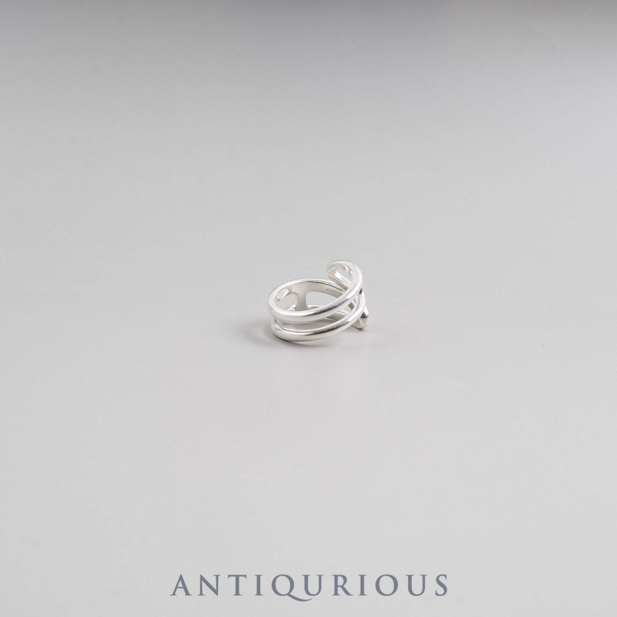 HERMES シルバーリング ツイストデザイン 53 エルメス リング シェーヌダンクル ツイスト スターリングシルバー #53