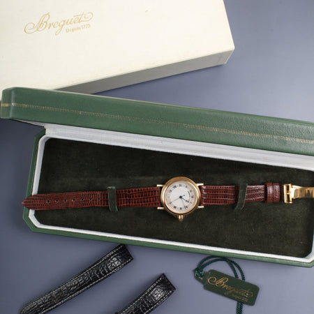 ブレゲ マリーン 4400BA / 52 /174 自動巻き Cal.889/1 750YG 革 純正バックル（750YG）マザーオブパール文字盤 箱 タグ オーバーホール済み