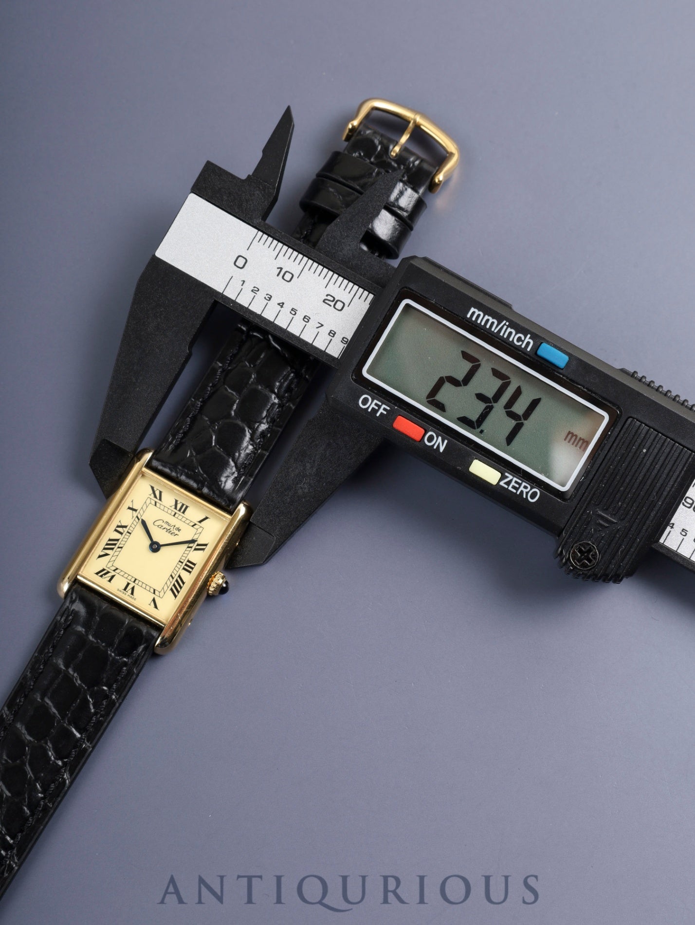 カルティエ マストタンク LM W1002753 / 590005 クォーツ Cal.690 SV925 革 純正ピンバックル（GP）アイボリーローマン文字盤（SWISS MADE表記）オーバーホール済み