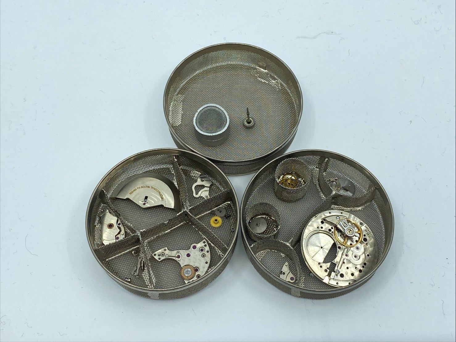 IWC Old Inter Automatic Caliber C.854B Stainless Steel Watch with Leather Strap, Aftermarket Buckle (SS), Silver Dial, Overhauled