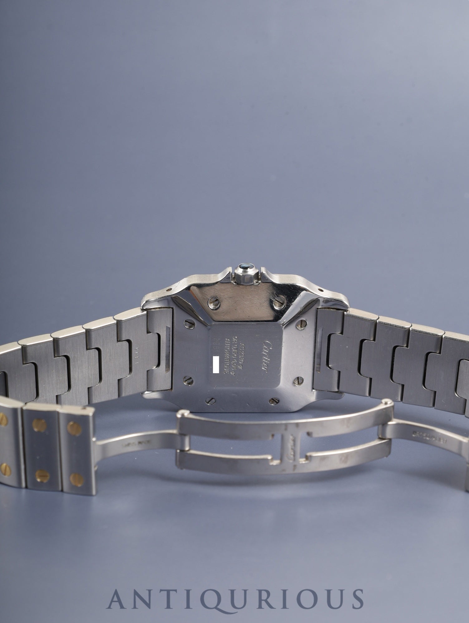 Cartier Santos Carrée LM 2961 Automatic Cal.ETA2671 SS/YG SS/YG White Roman Dial (SWISS marking) Box, Booklets, International Lifetime Guarantee (1981 / with name), Cartier Repair Invoice (2000) Overhauled