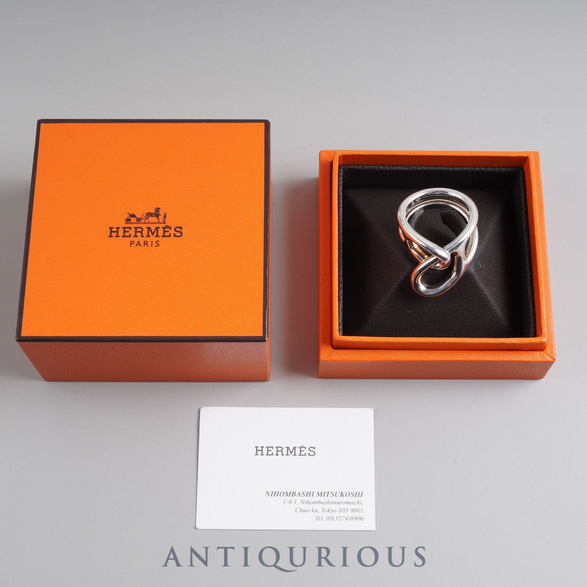 Hermes Ring Chaine d'Ancre Punk #55 Box