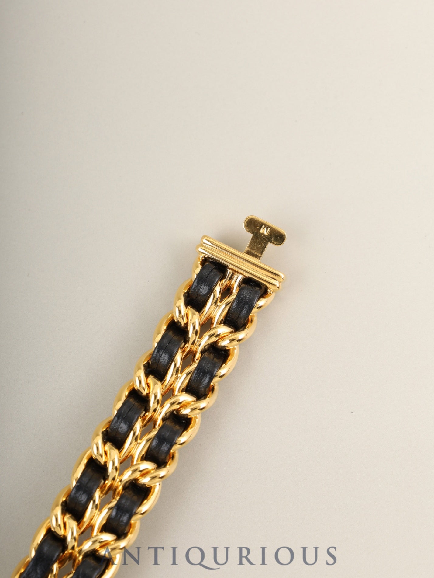 Chanel Premiere M H0001 Quartz Cal.976.001 GP GP/Leather Black Dial Case Service Warranty (February 2026) Overhauled