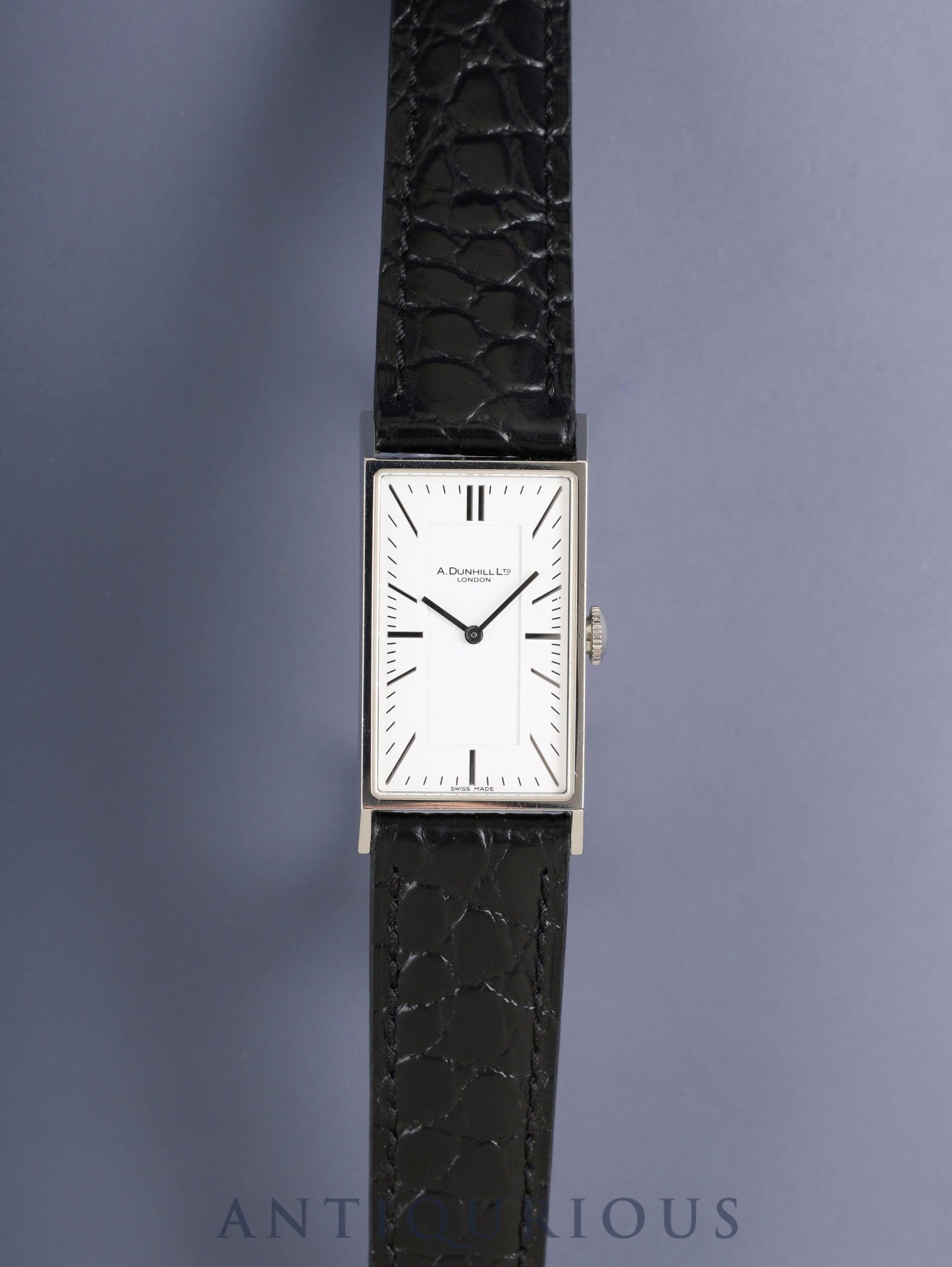 ダンヒル ウェイファー 8036 クォーツ Cal.ETA E03.001 SS 革 純正尾錠（SS） ホワイト文字盤  箱 説明書 保証書（無記載）純正ベルト オーバーホール済み