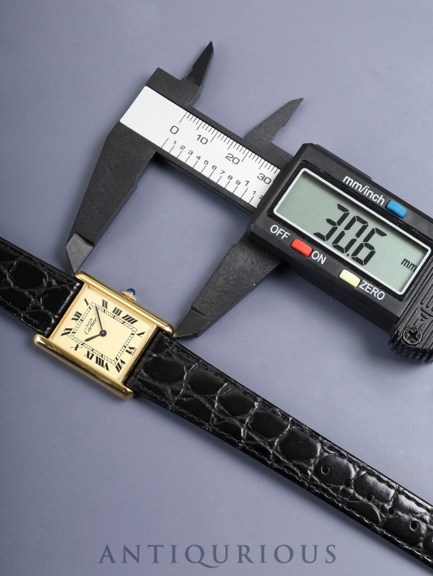 カルティエ マストタンク LM 6 手巻き Cal.78-1 SV925 革 純正ピンバックル（GP）アイボリーローマン文字盤（SWISS表記）オーバーホール済み 新品仕上げ済み