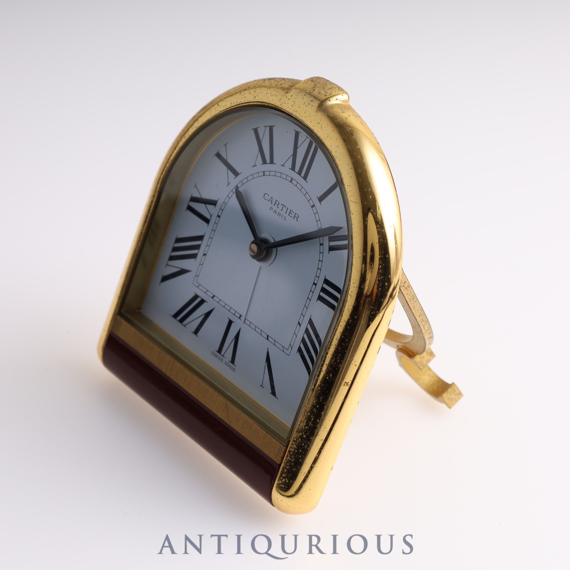 Cartier Table Clock Quartz GP White Dial