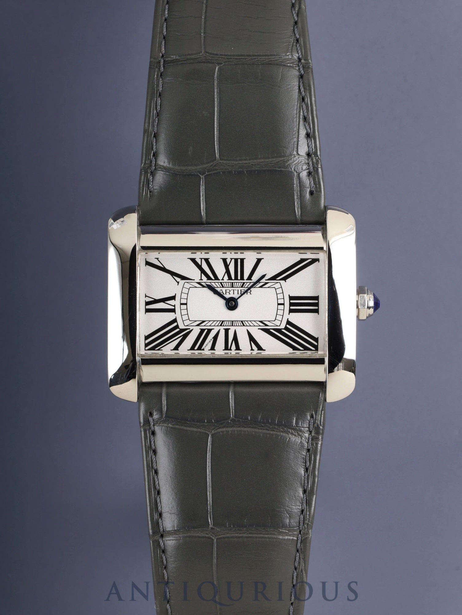 カルティエ タンク ディヴァン LM W6300655 / 2600 クォーツ Cal.690 SS 純正革ベルト 純正ピンバックル（SS） シルバーローマン文字盤 オーバーホール済み