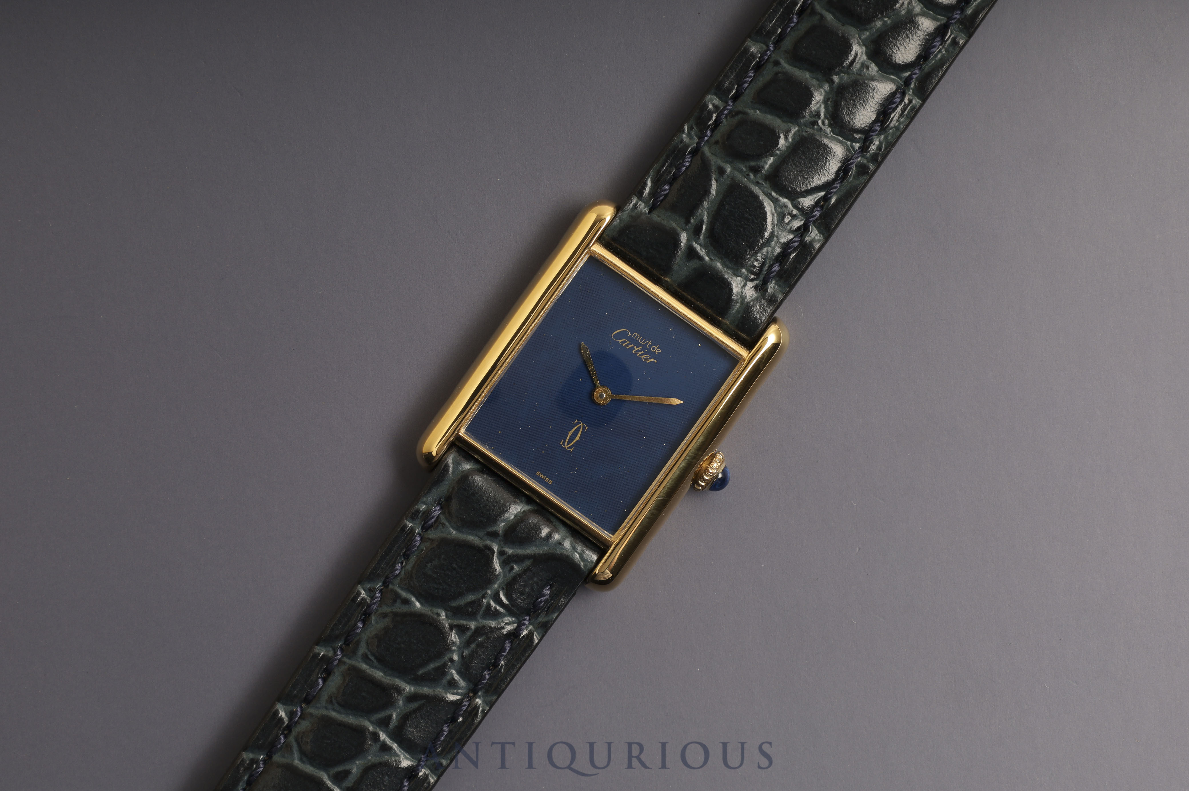 CARTIER Must Tank LM Manual winding lapis lazuli dial New finished