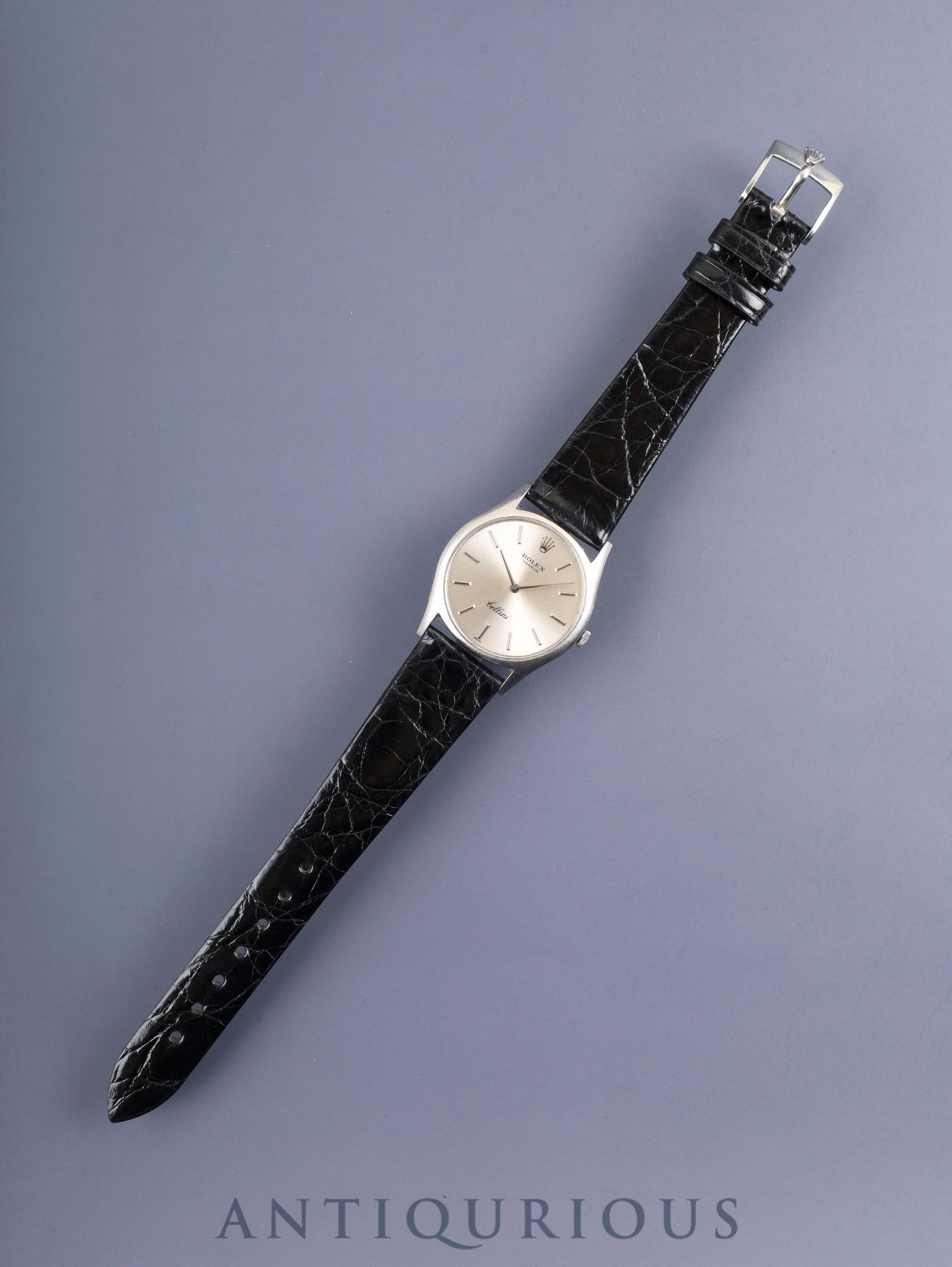 ロレックス チェリーニ 3804 手巻き Cal.1600 18K 革 純正尾錠（SS）シルバー文字盤 26番台（1968年）オーバーホール済み