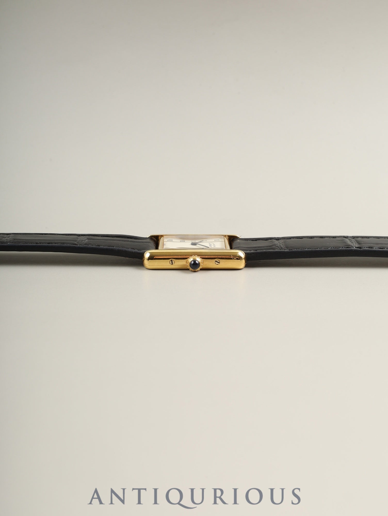 カルティエ マストタンク SM 5057001 クォーツ Cal.057 SV925 革 純正尾錠（GP）ストレートローマン文字盤（SWISS表記）オーバーホール済み