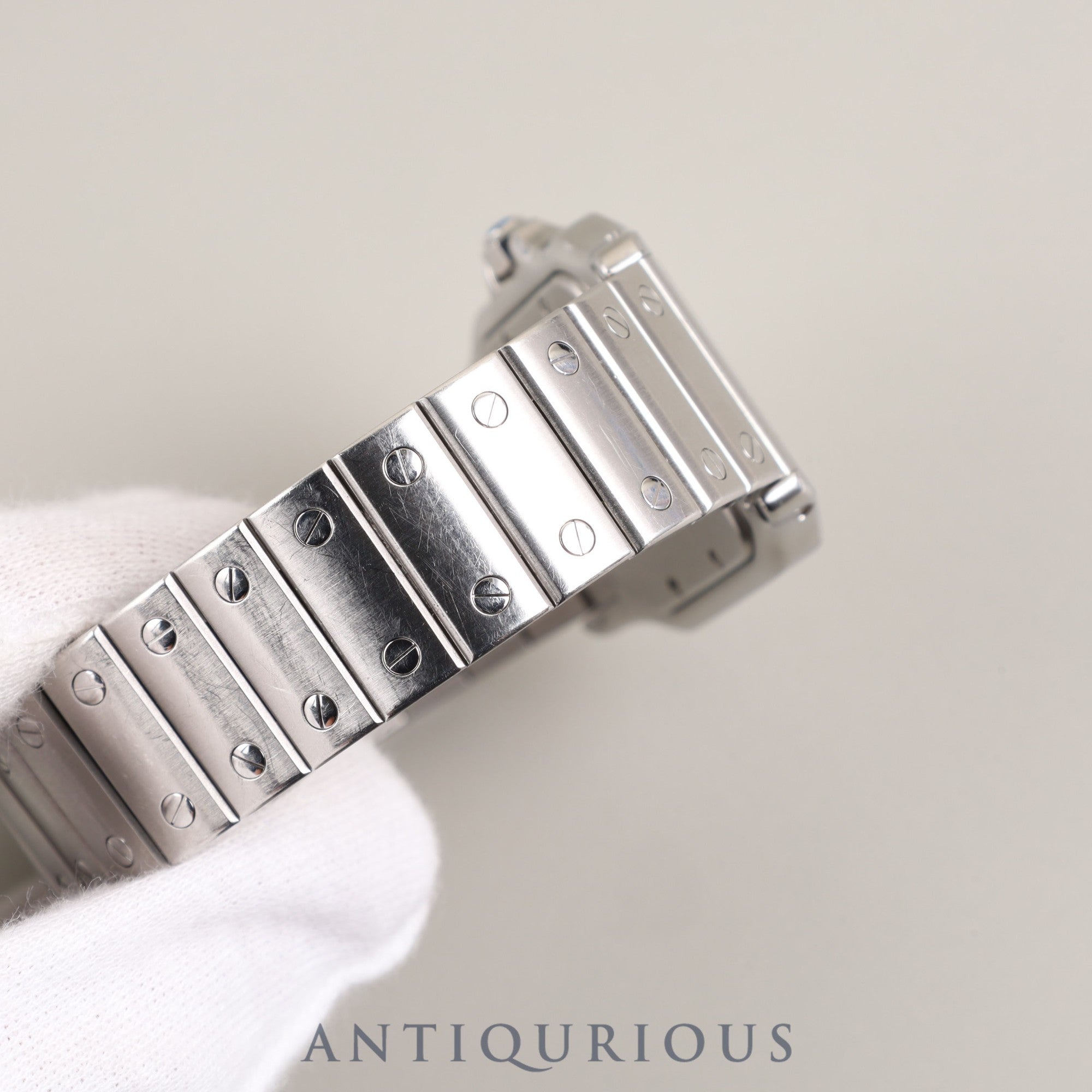 CARTIER カルティエ SANTOS GALBEE サントスガルベLM W20018D6 / 987901 クォーツ Cal.687 SS SS アイボリー文字盤 オーバーホール済み