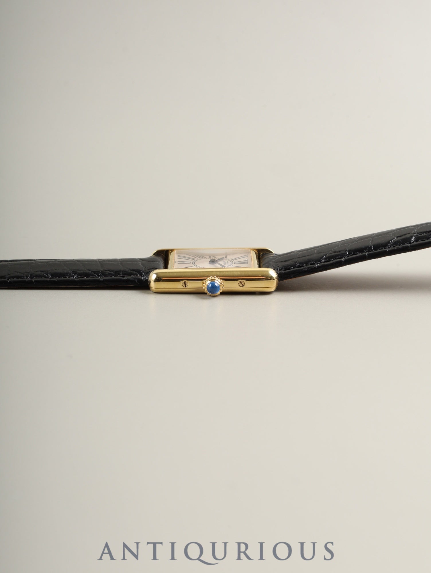 カルティエ マストタンク SM 5057001 クォーツ Cal.057 SV925 革 純正Dバックル（GP） オパラン文字盤（SWISS表記）オーバーホール済み 新品仕上げ済み