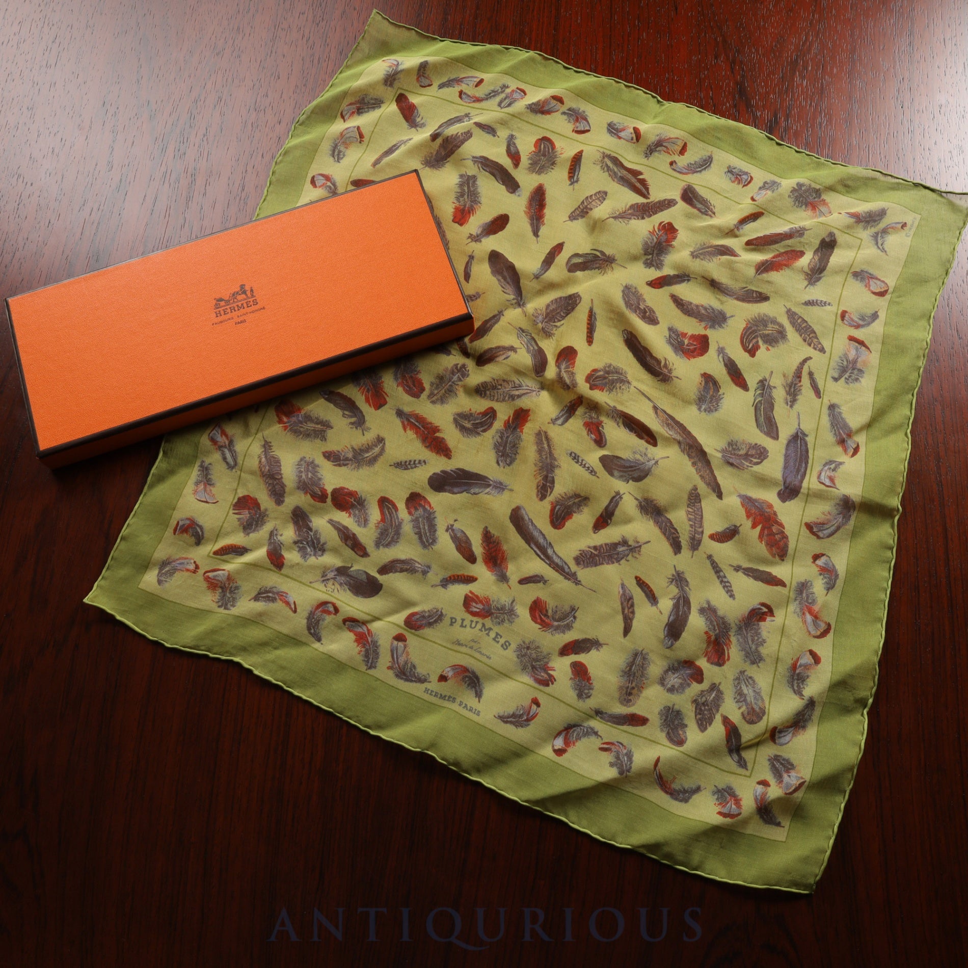 HERMES エルメス スカーフ箱無 エルメス スカーフ カレ45 PLUMES 羽根 SILK100% 箱 | 東京銀座