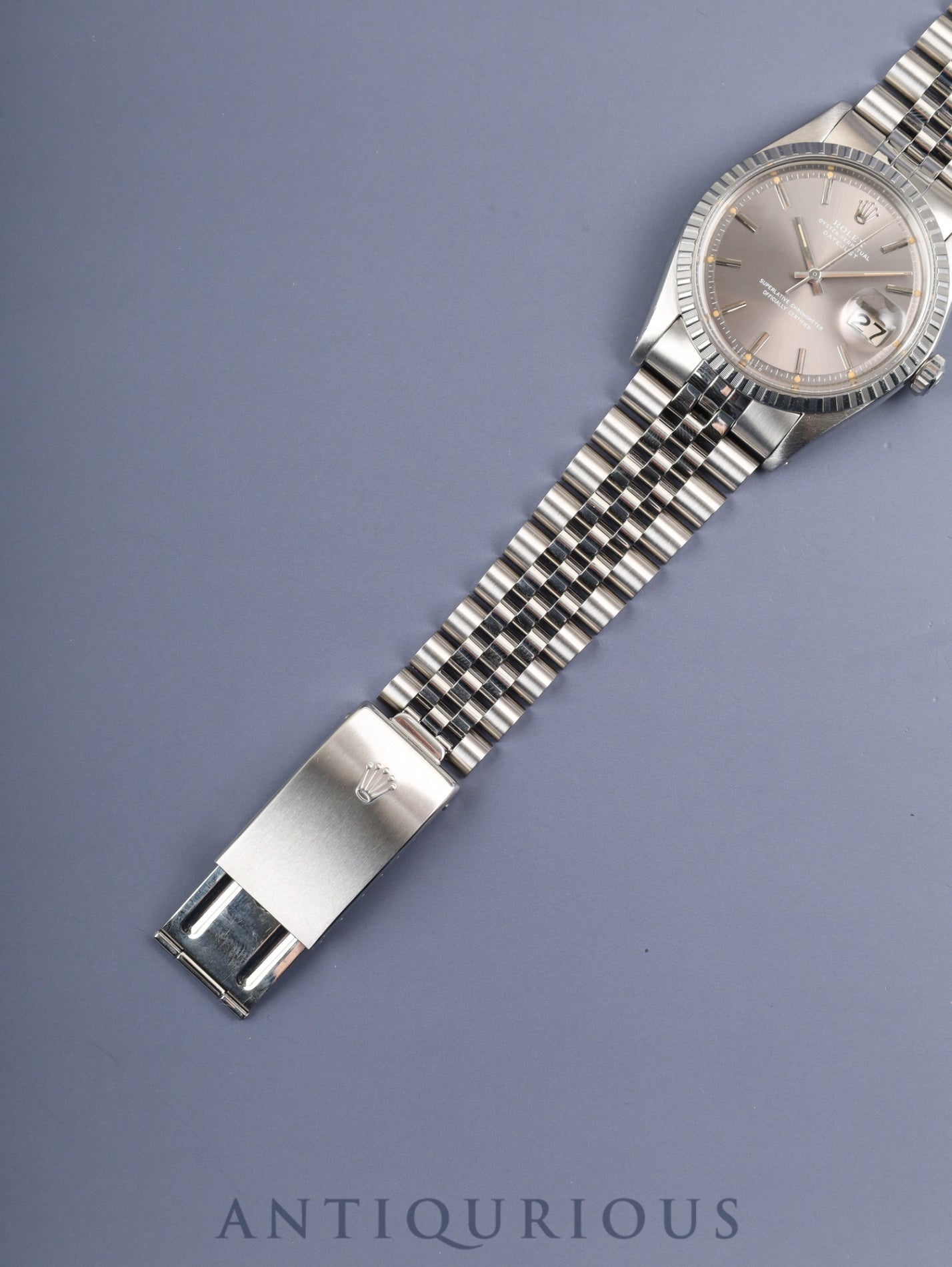 ロレックス デイトジャスト 1603 自動巻き Cal.1570 SS/SS SS グレー文字盤 3番（1972年）保証書 冊子 オーバーホール済み