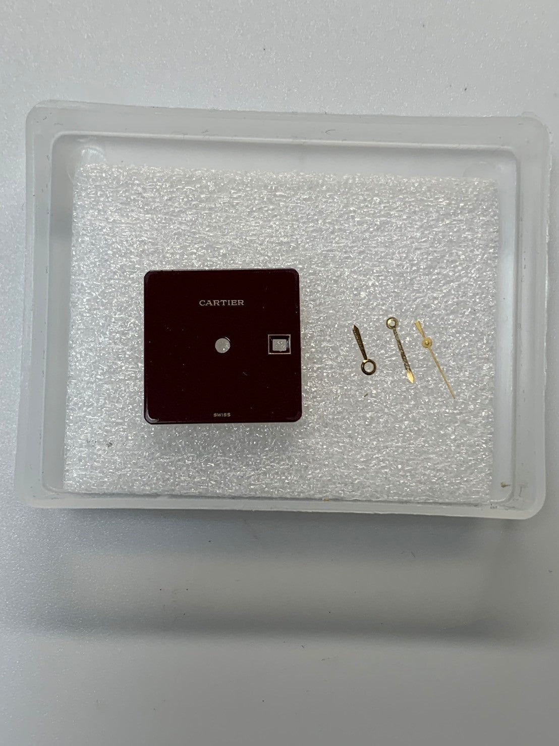 Cartier Santos Carrée LM 45168381 / 2961 Automatic Cal.2671 SS/YG SS/YG Garnet Dial Bordeaux Dial Box, Papers, Booklets (1987 / Named) Overhauled