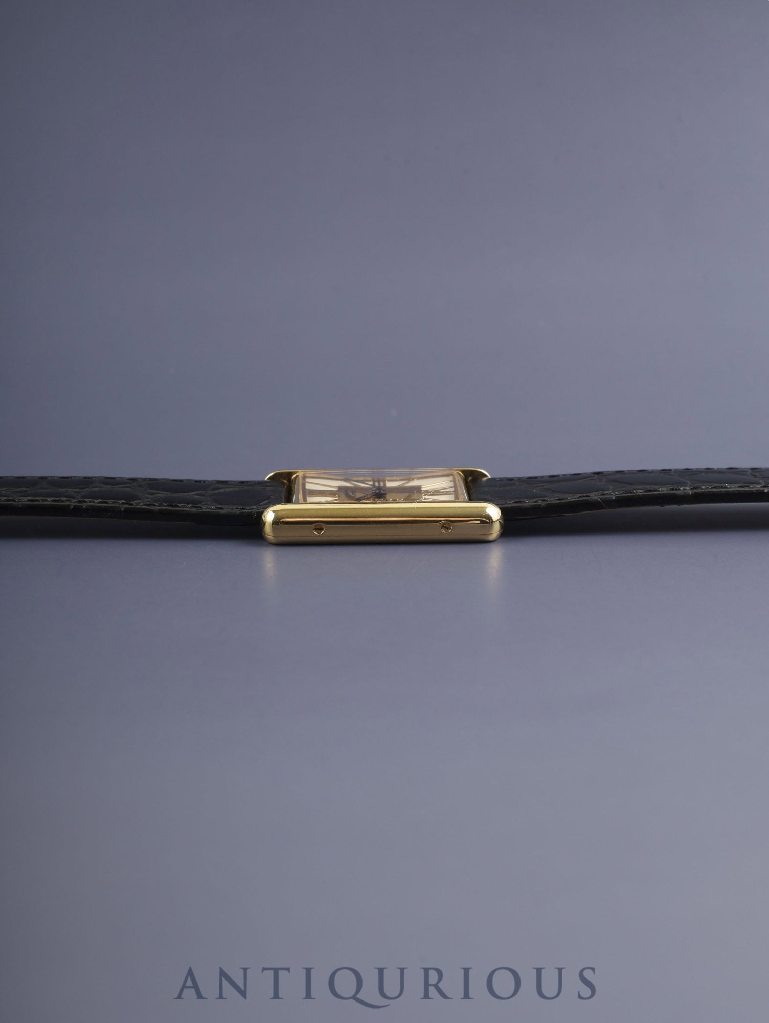 カルティエ マストタンク LM 6 81006 クォーツ Cal.81 SV925 革 純正尾錠（GP） アイボリークロワゾネ文字盤（SWISS表記） オーバーホール済み 新品仕上げ済み