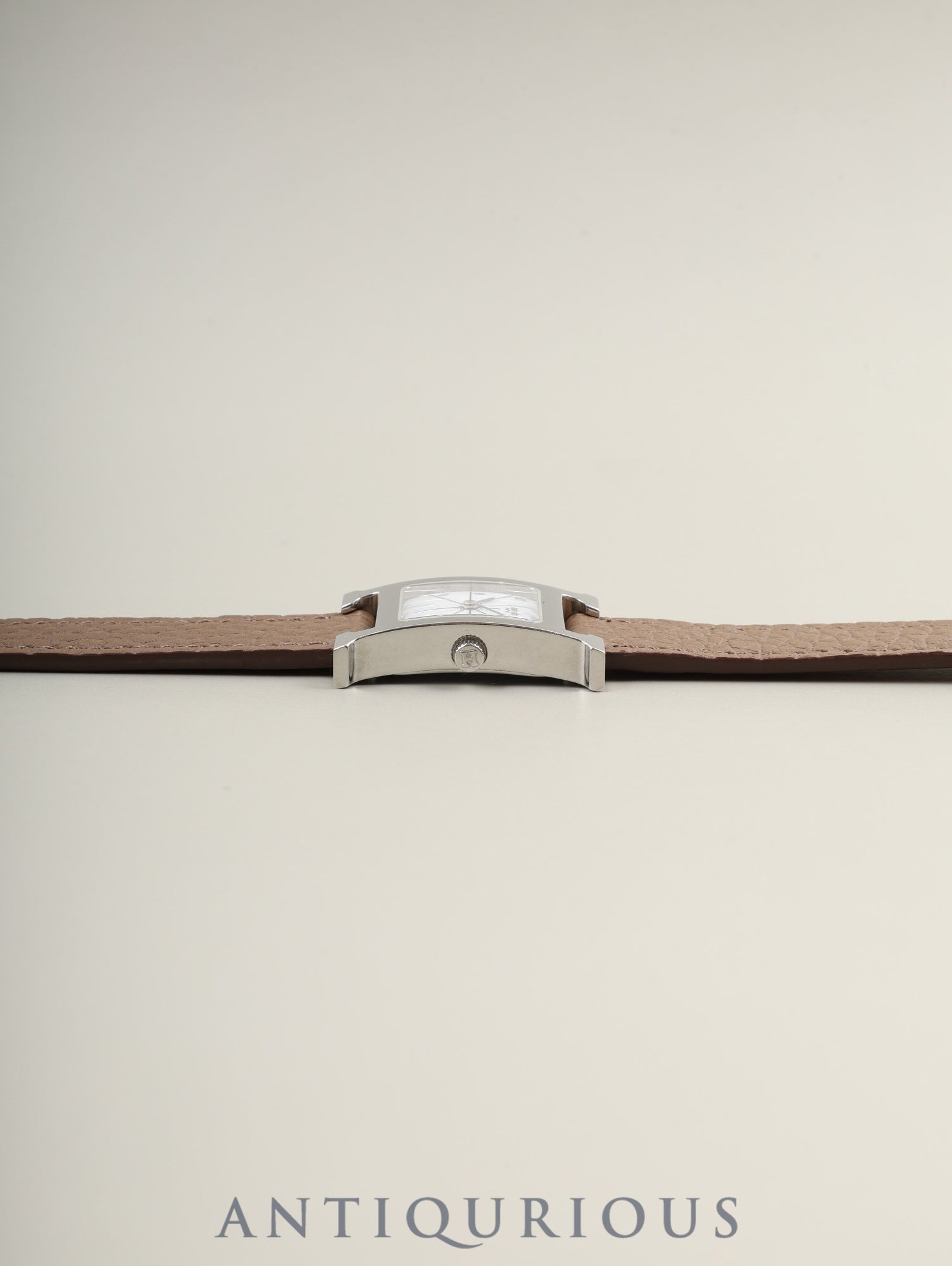 エルメス Hウォッチ HH1.210 クォーツ Cal.- SS 革 純正ピンバックル（SS）ホワイト文字盤  箱 冊子 保証書（2006年）  純正革ベルト（□I刻印：2005年）オーバーホール済み