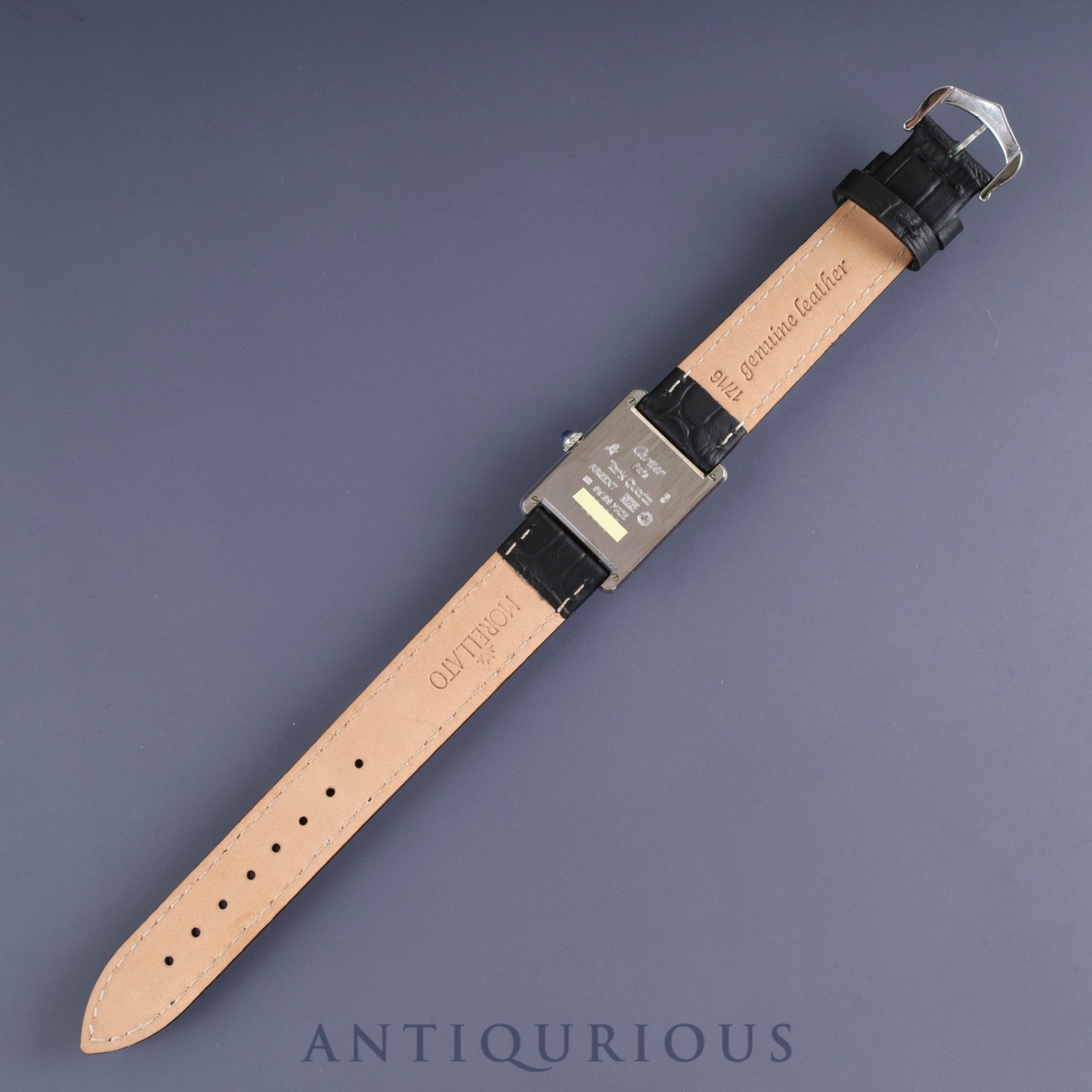 Cartier Must Tank LM W1001443 / 690006 Quartz Cal.90 SV925 Leather Genuine buckle (SS) White Roman dial Box Booklet Warranty (1994) Overhauled